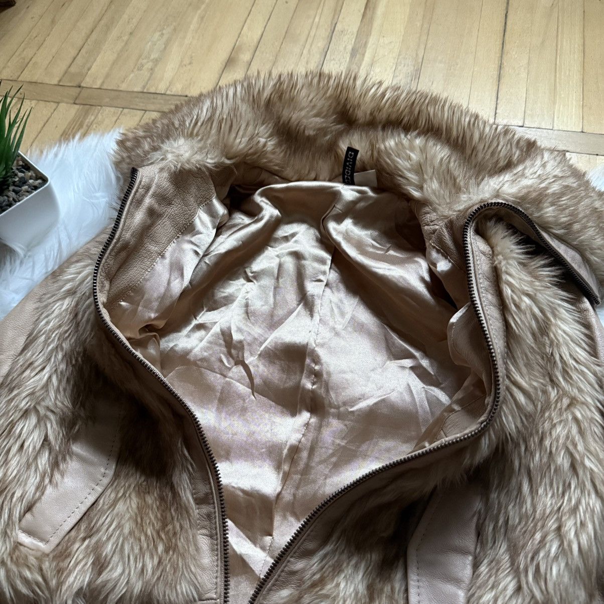 If Six Was Nine 📌 Vintage Y2K H&M Faux Fur Leather Avant-Garde Bomber Jacket Size S / US 4 / IT 40 - 9 Thumbnail