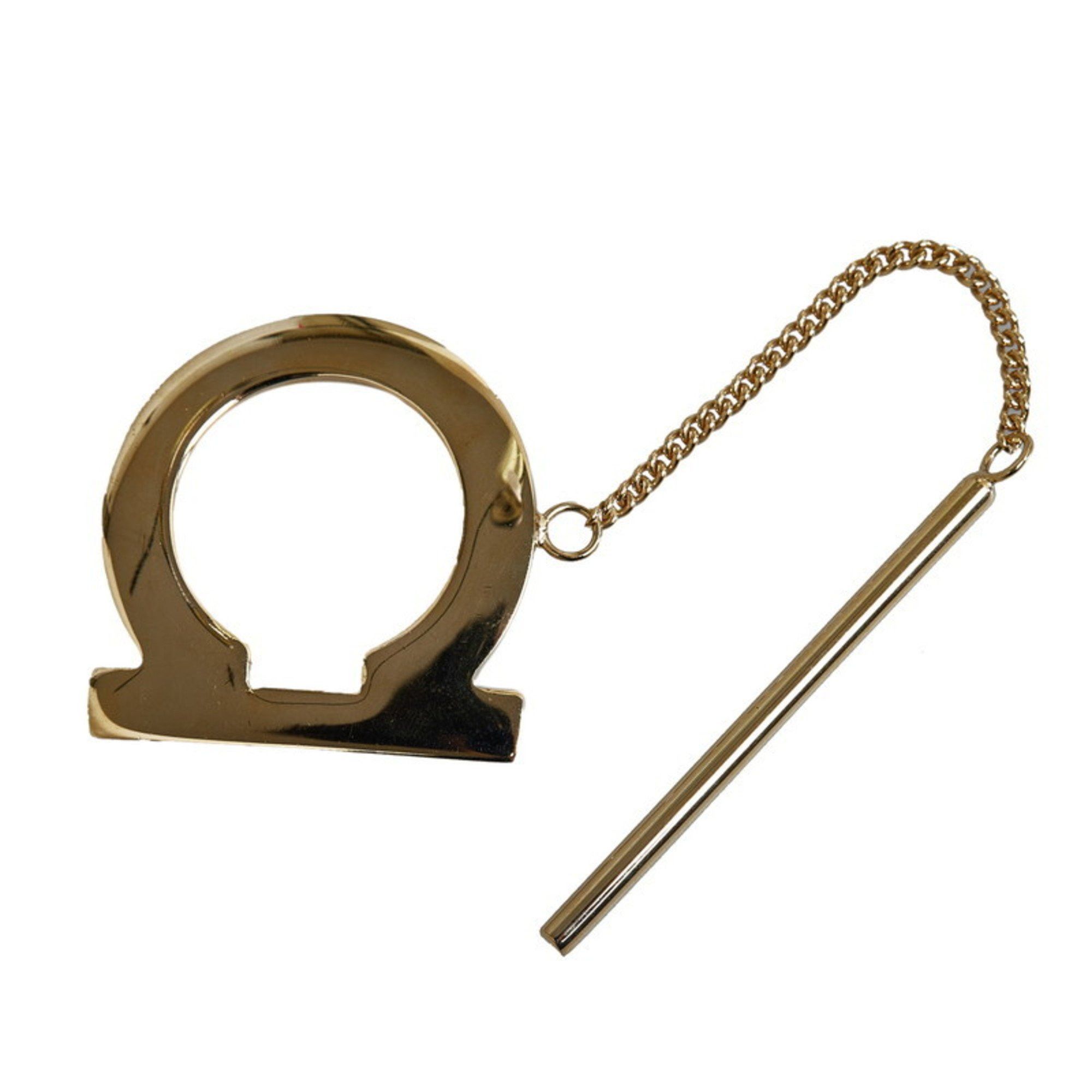 Salvatore Ferragamo Salvatore Ferragamo Gancini Keychain Gold Plated Women's Size ONE SIZE - 1 Thumbnail