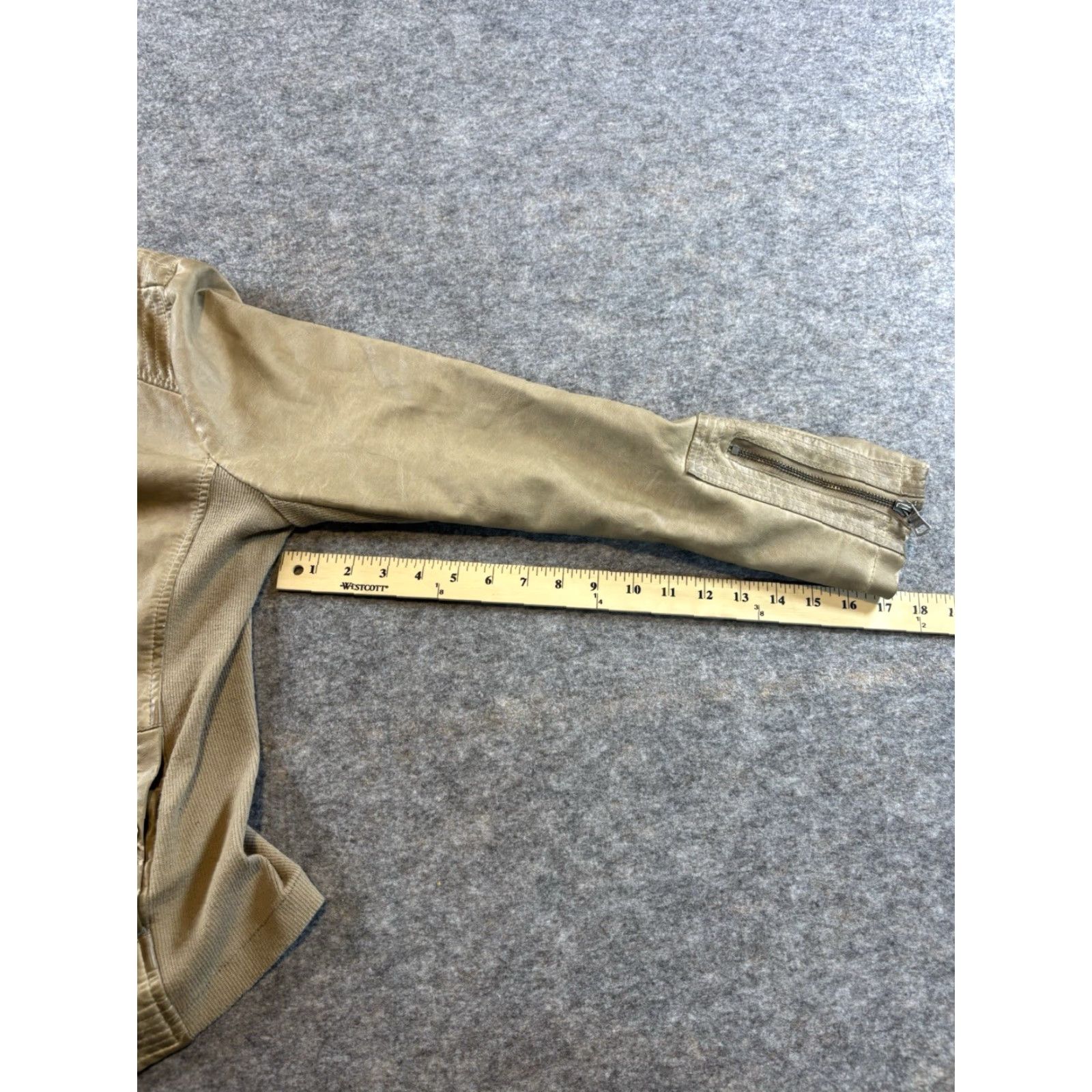 Vintage Sebby Collection Women's Leather Jacket Long Sleeve Light Brown Size L Brown Jacket Basic Jacket Regular Size L / US 10 / IT 46 - 4 Thumbnail