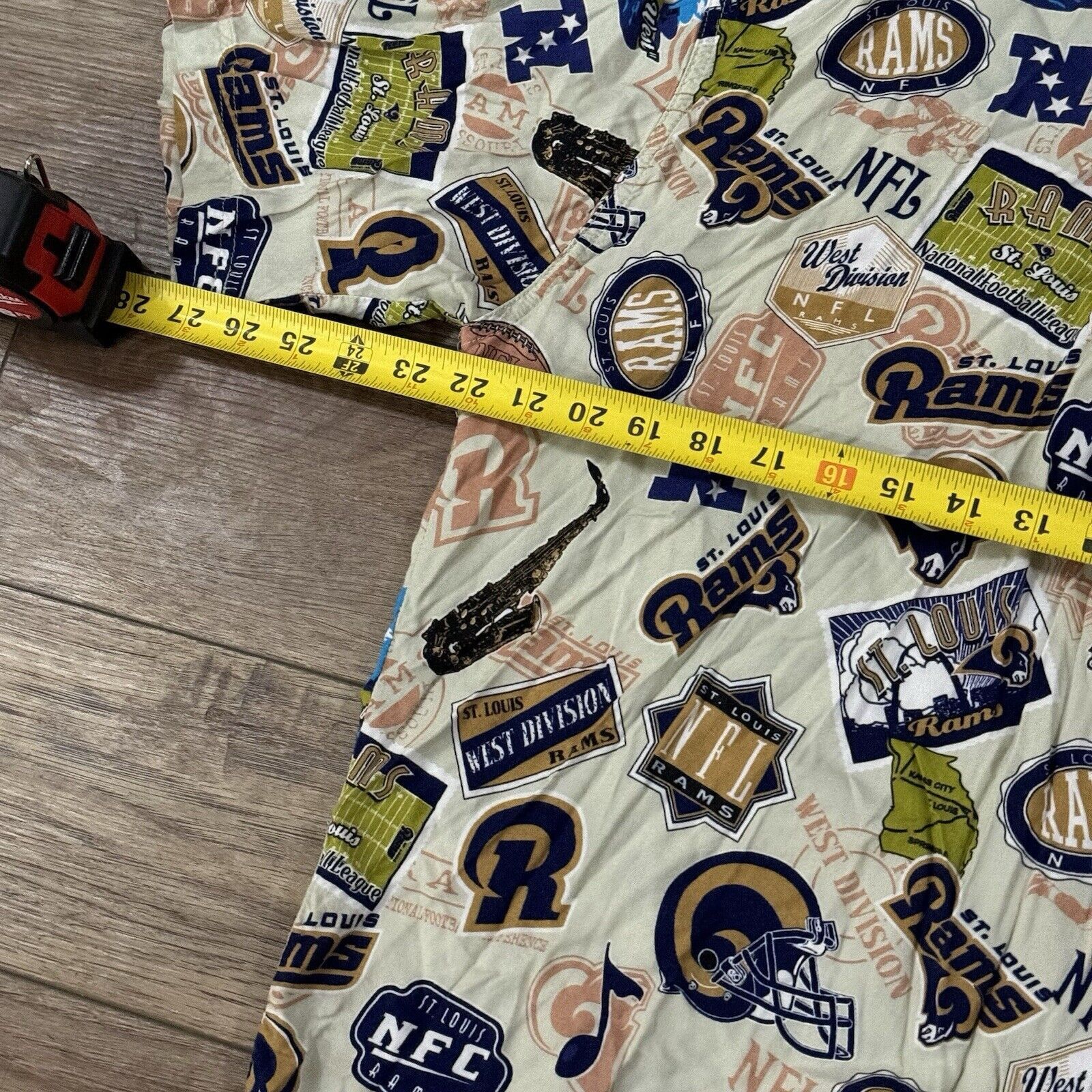 NFL Vintage Y2K St Louis Rams AOP Button Up Shirt Size US L / EU 52-54 / 3 - 7 Thumbnail