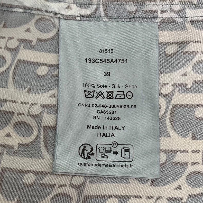 Dior Dior Size 39 Gray logo full print lapel single-breasted mul Size US XXS / EU 40 - 7 Thumbnail