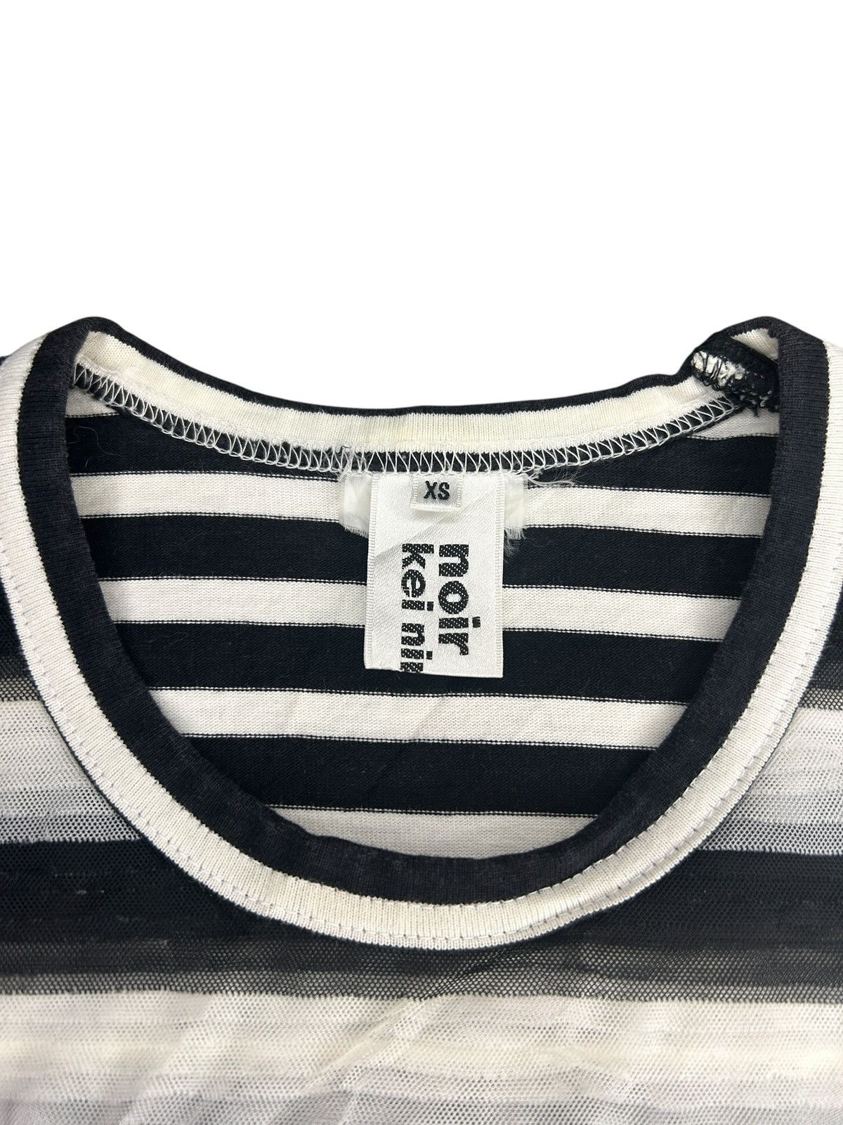 Noir Kei Ninomiya F/W 18 Layered Mesh Stripe Top Size XS / US 0-2 / IT 36-38 - 2 Thumbnail