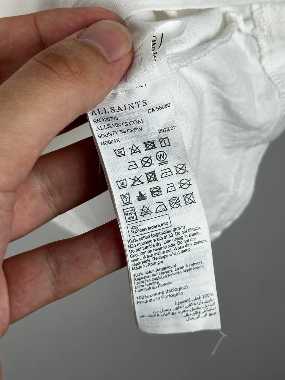 Allsaints Allsaints Streetwear Flower Logo White T Shirt Size US M / EU 48-50 / 2 - 6 Thumbnail