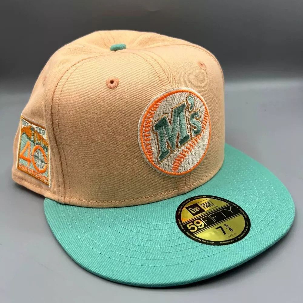 New Era Seattle Mariners Hat Men 7 5/8 40th Anniversary Fitted Cap Size ONE SIZE - 1 Thumbnail
