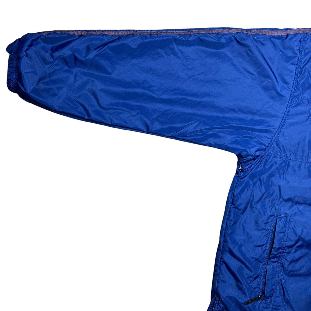 Adidas × Vintage Vintage 1990s Adidas Logo Striped Fleece Lined Anorak Jacket Size US XL / EU 56 / 4 - 5 Thumbnail