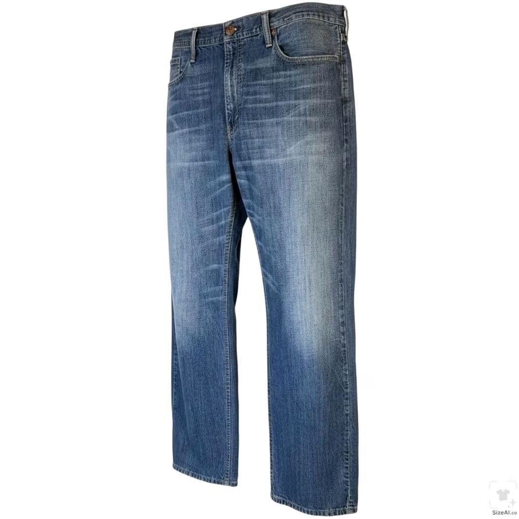 Levi's Levi's 514 Jeans Mens Regular 38x31 Blue Medium Wash Denim Zip Fly Straight 5-Pocket Boots Cut Rise High Boys Mens Similiar 90s? Size US 38 / EU 54 - 2 Thumbnail