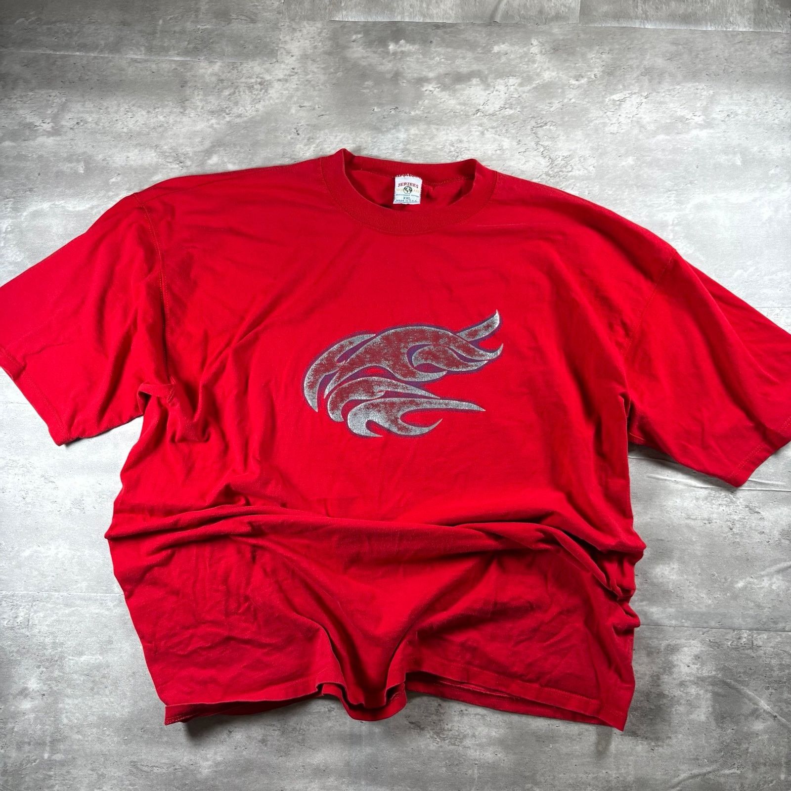 Jerzees Vintage 90’s skater flames t shirt Size US XL / EU 56 / 4 - 1 Thumbnail