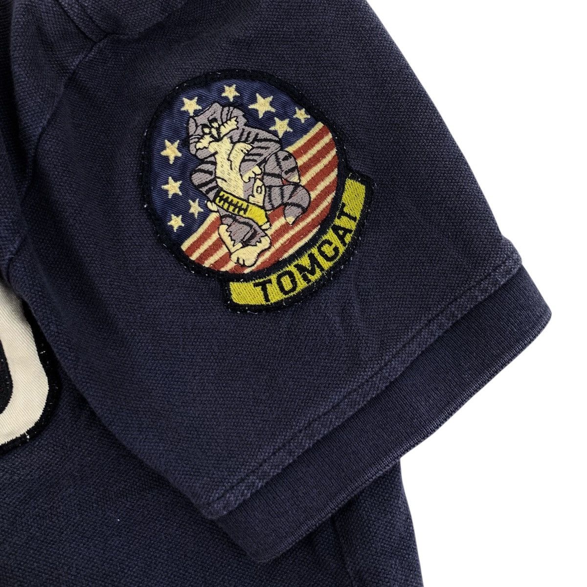 Avirex Vintage AVIREX USN TOMCAT US Navy Dallas Polo Size L / US 10 / IT 46 - 6 Thumbnail