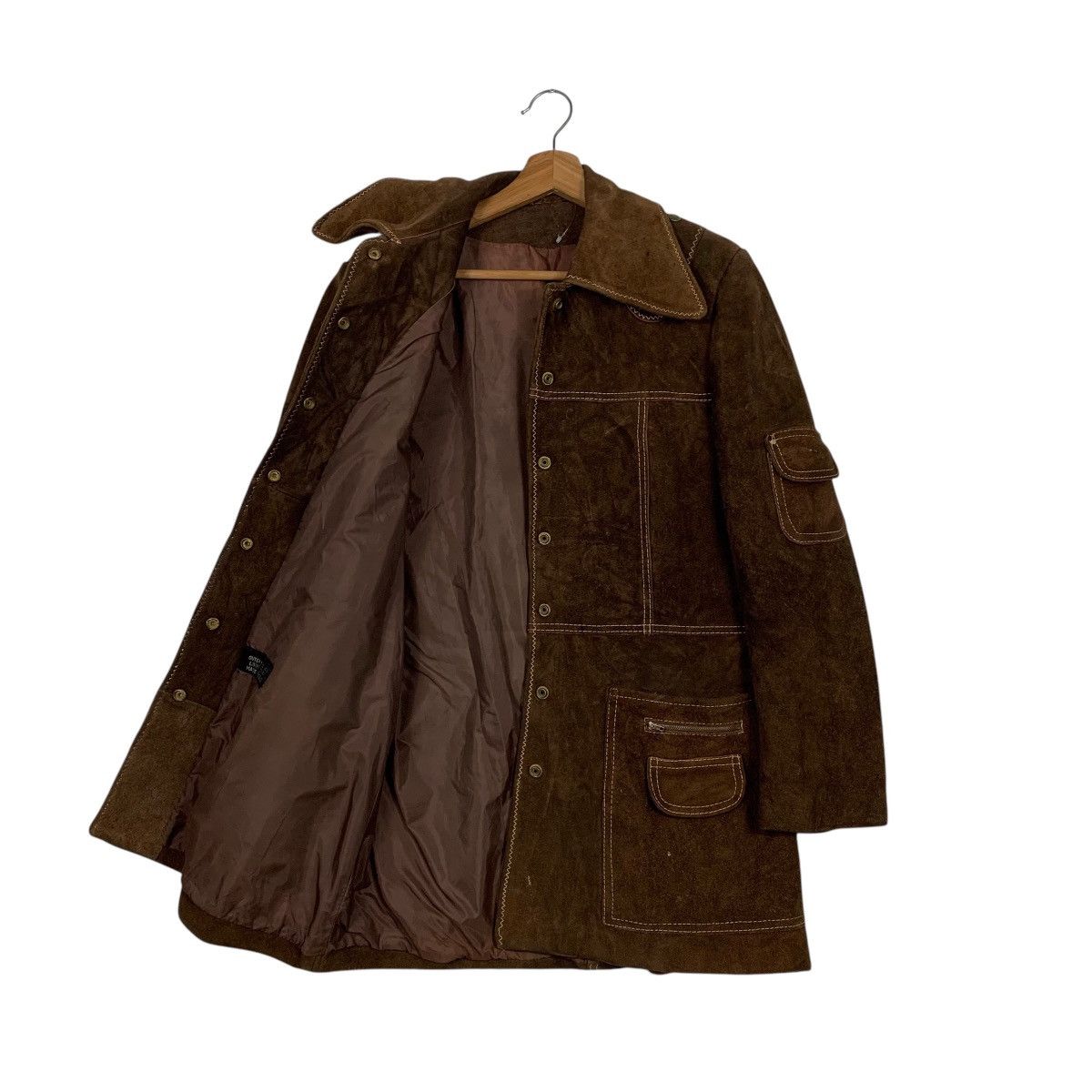 Japanese Brand Vintage Japanese Brand Leather Parka Jacket Size S / US 4 / IT 40 - 9 Thumbnail