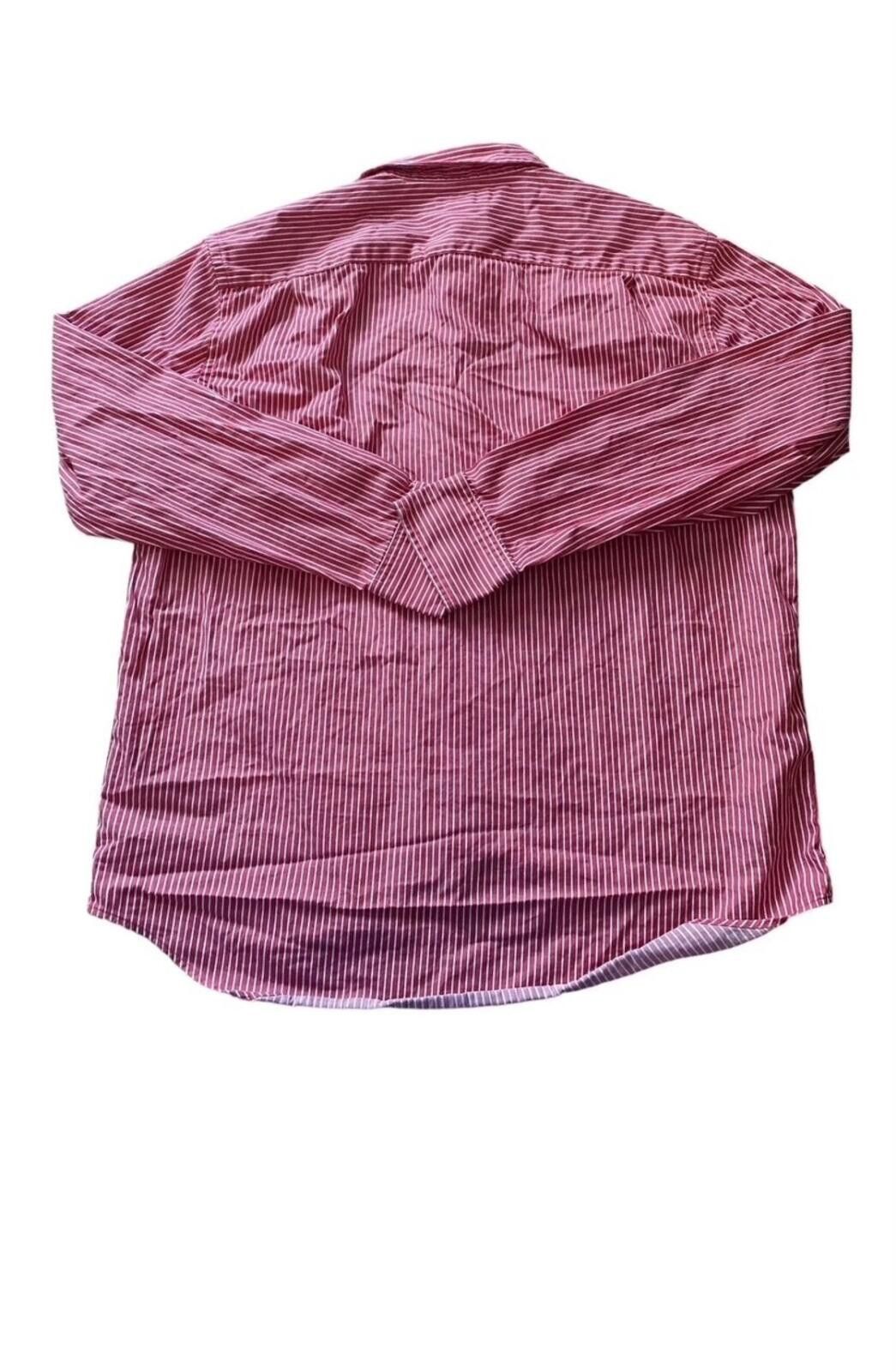 Banana Republic Banana Republic Red/White Long Sleeve Size Large 16-16 1/2 Size 42R - 2 Thumbnail