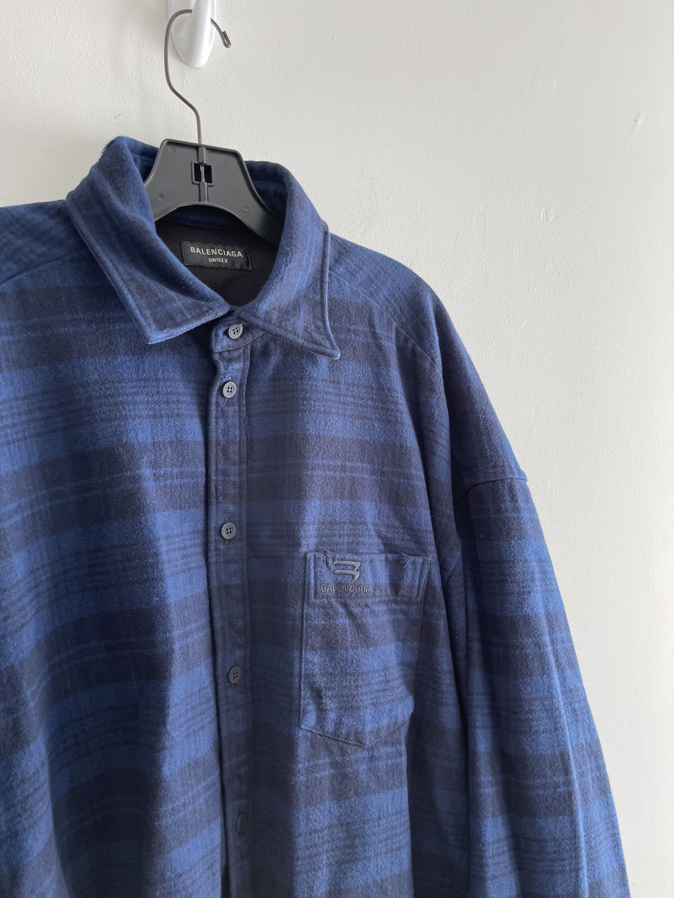 Balenciaga Destroyed Flannel Check Shirt Jacket - Size 3 Size US L / EU 52-54 / 3 - 4 Thumbnail