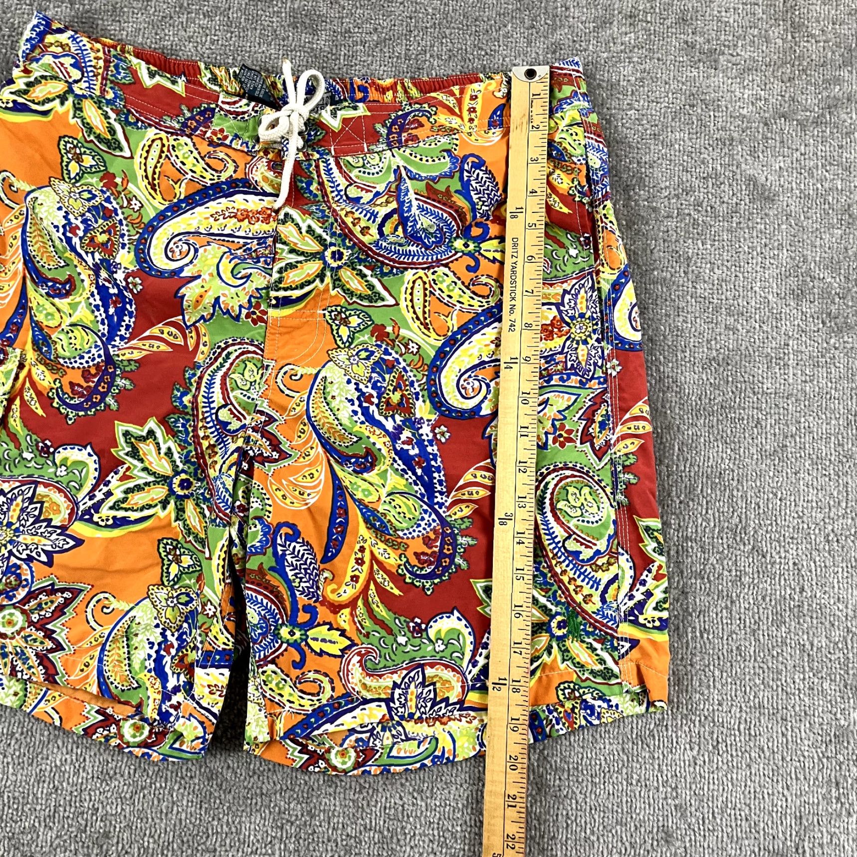 Polo Ralph Lauren POLO RALPH LAUREN Swim Trunks Mens 32 x 7" Unlined Paisley Board Shorts Size US XS / EU 42 / 0 - 5 Thumbnail