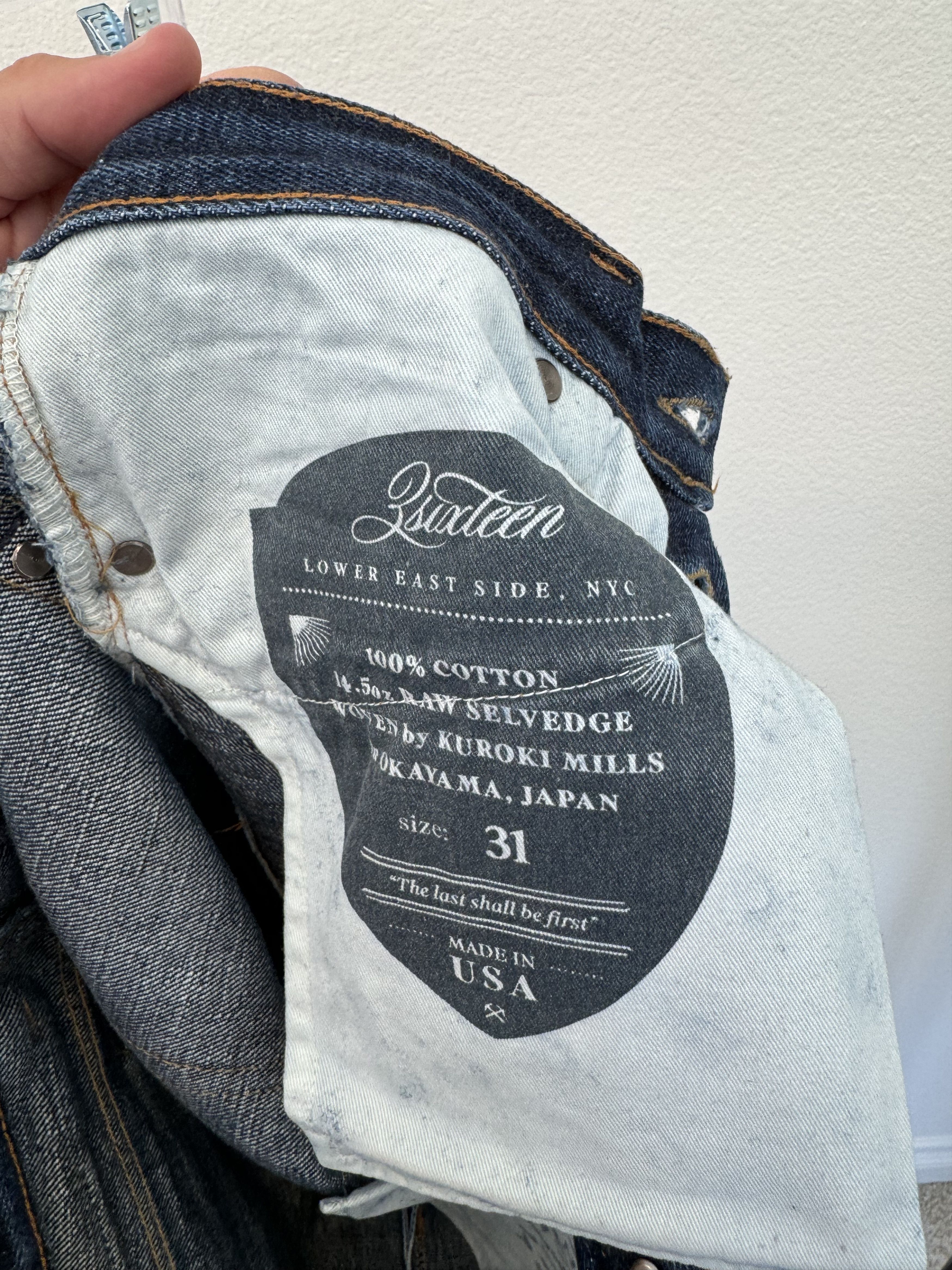 3sixteen 3sixteen+ 40BSP 16.5oz Caustic Wave Denim Size US 31 - 8 Thumbnail