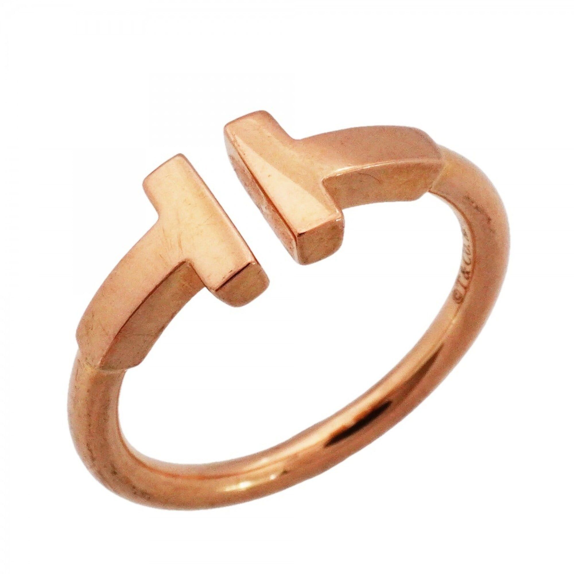 Tiffany & Co. Tiffany T Wire Ring Pink Gold (18K) Diamond Band 