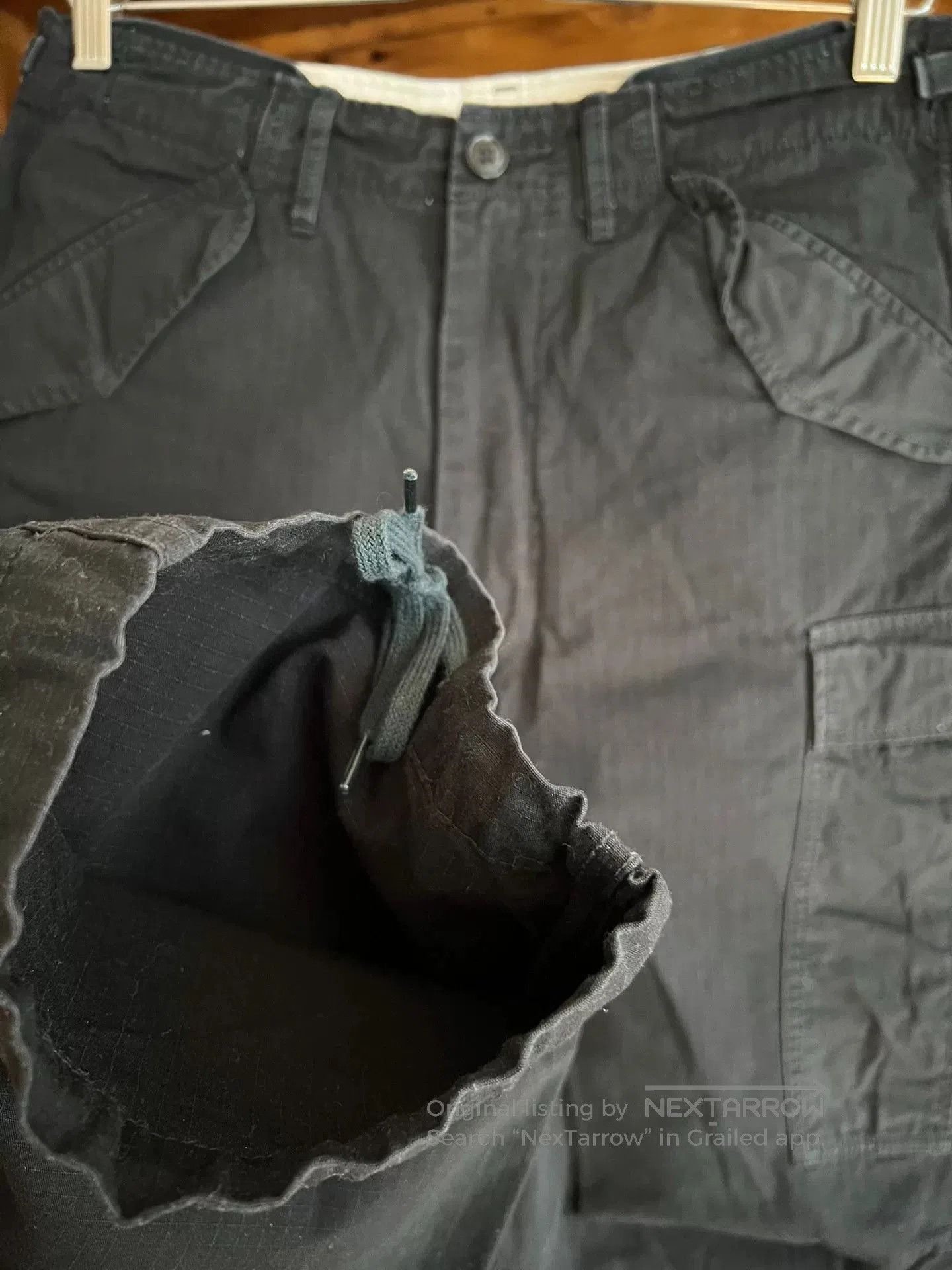 RRL Ralph Lauren black military cargo pants with great details. Size US 30 / EU 46 - 4 Thumbnail