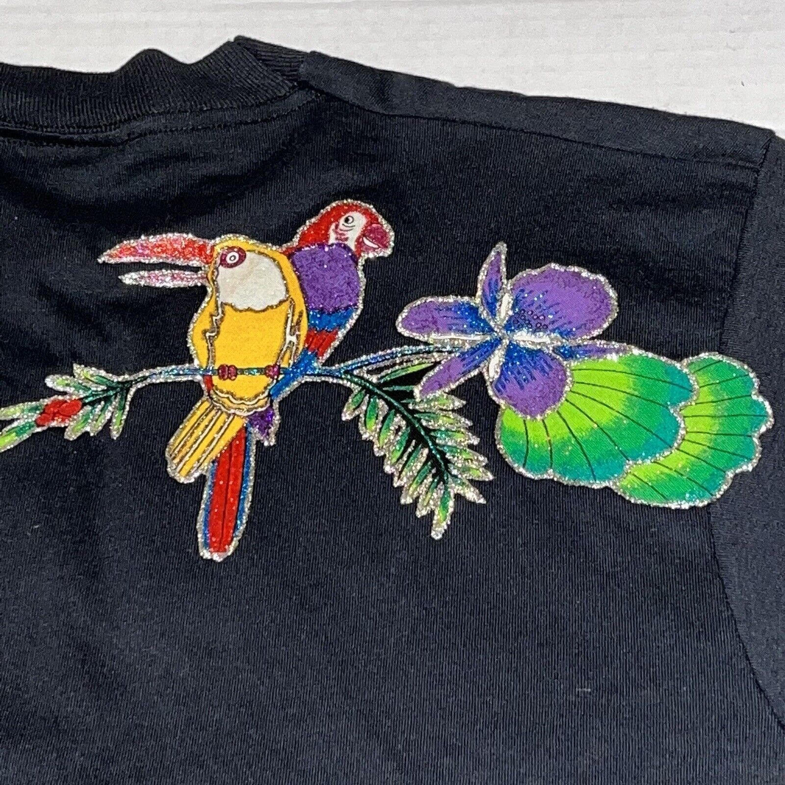 Anvil Vintage 90s Parrot Shirt Mac Single Stitch USA Medium Size US M / EU 48-50 / 2 - 8 Thumbnail