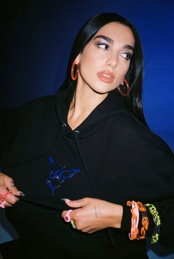 Puma PUMA x DUA LIPA Butterfly Oversized Hoodie Size L / US 10 / IT 46 - 1 Thumbnail