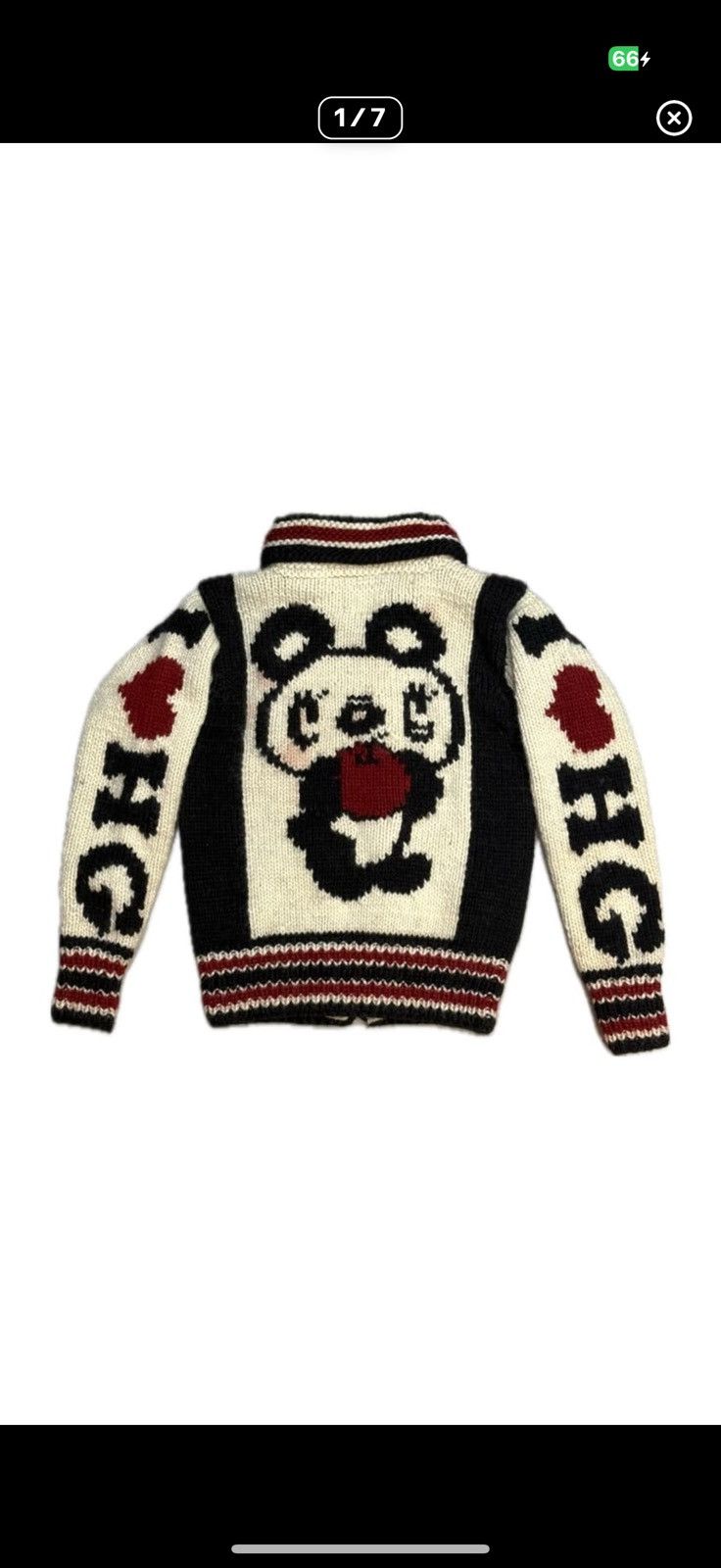 Hysteric Glamour 90s Hysteric Glamour wool cowichan knit zip up Size M / US 6-8 / IT 42-44 - 1 Thumbnail