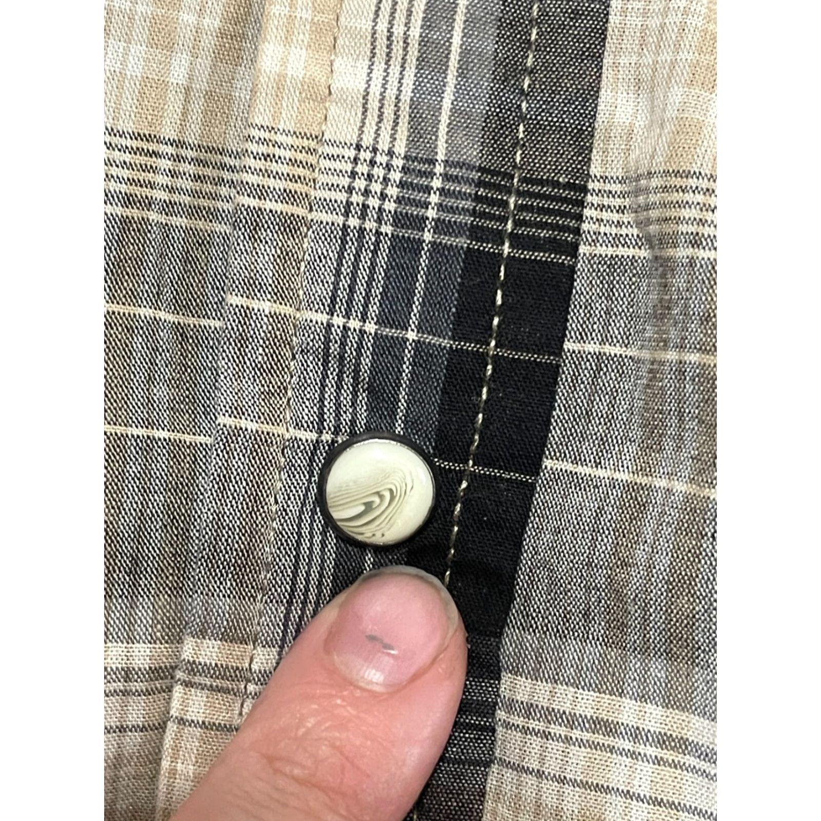 Vintage Workn'Sport Shirt Men's XL Tall Black Plaid Button-Up Short Sleeve Shirt Size US XL / EU 56 / 4 - 5 Thumbnail