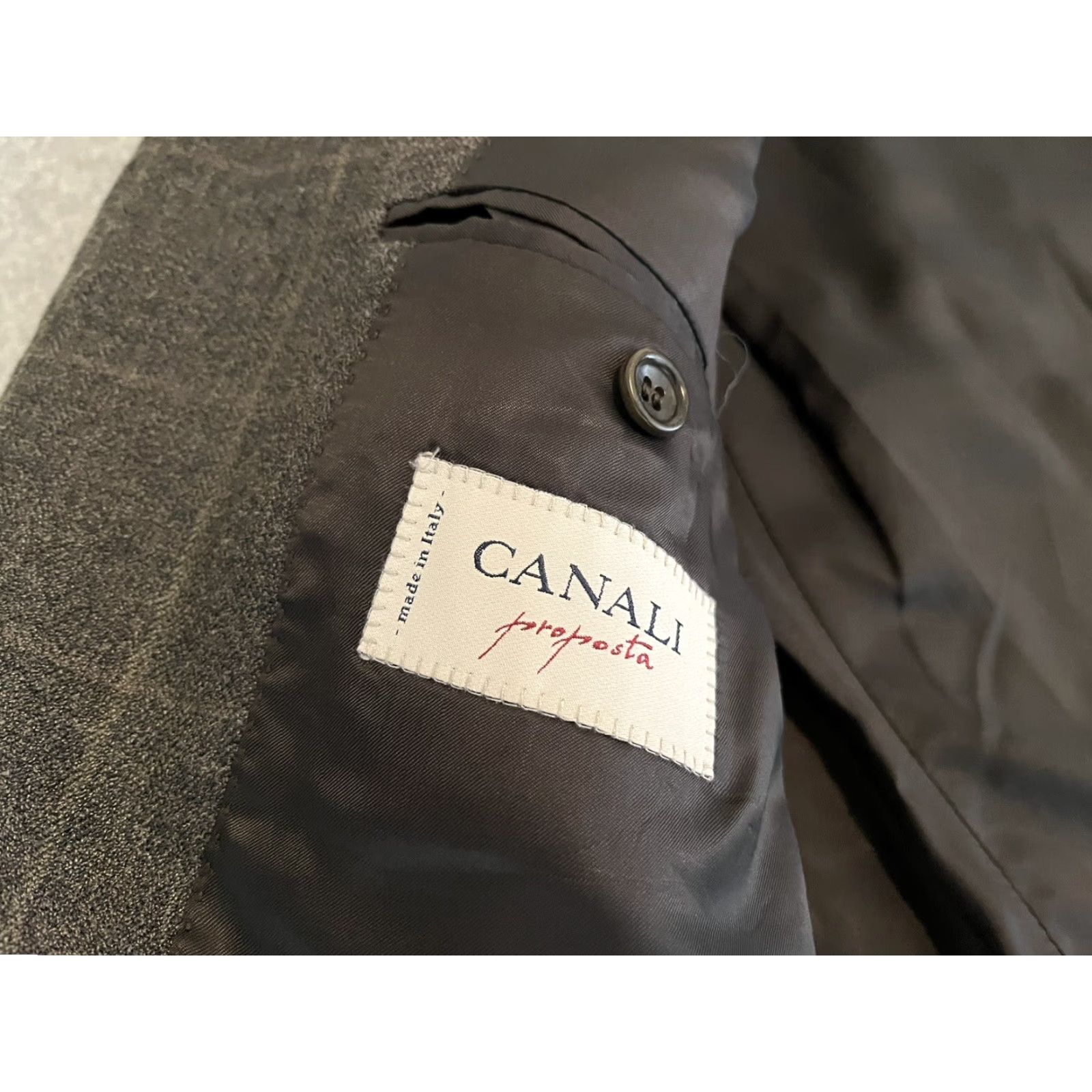 Canali Canali Proposta Blazer Silk Wool Gray Check 40R Men Dress Vintage? Size 40R - 3 Thumbnail