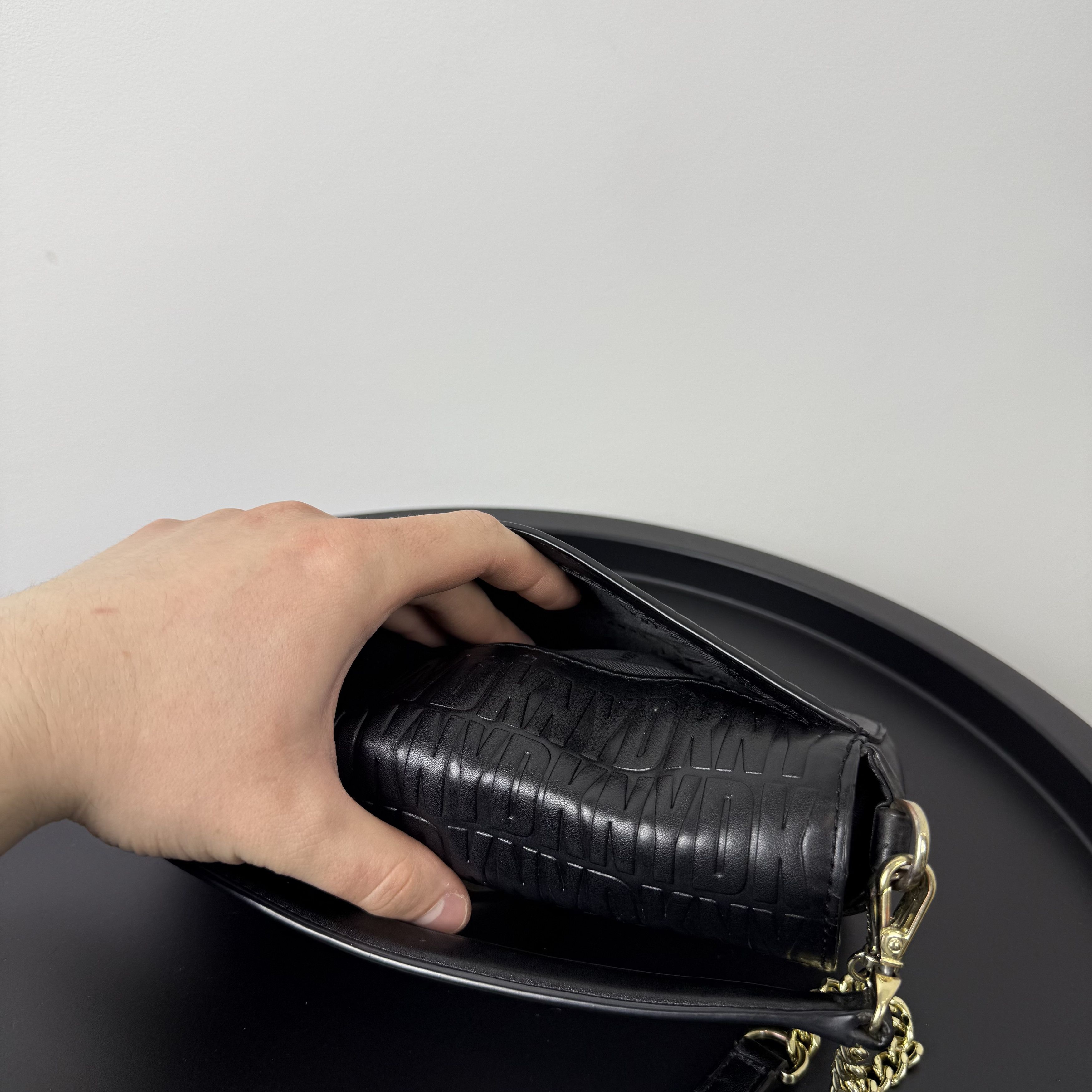 DKNY DKNY Donna Karan Black Monogram Crossbody Handle Bag Size ONE SIZE - 6 Thumbnail