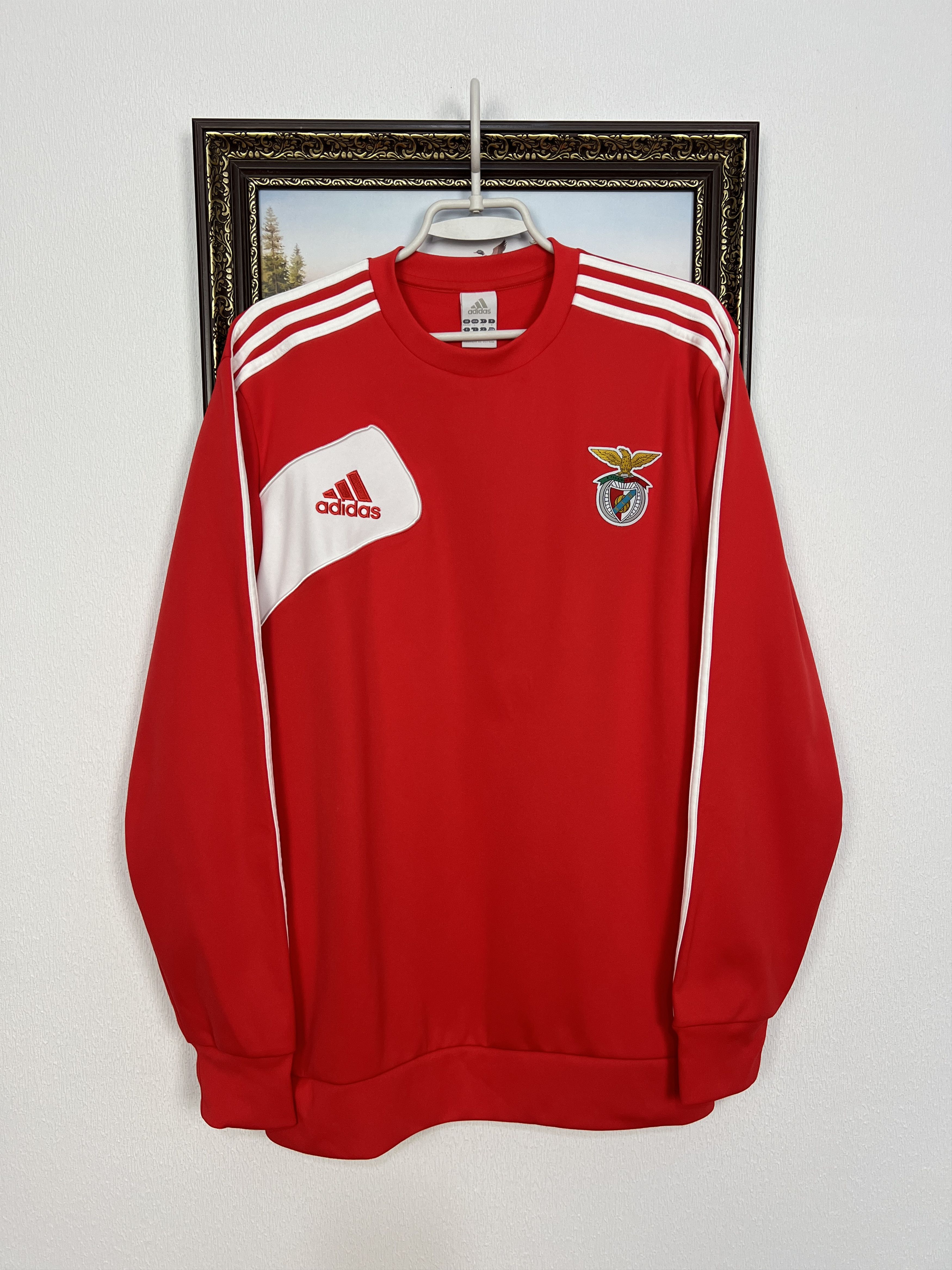 Adidas Benfica Football Sweatshirt Soccer Track Top Crewneck Size US L / EU 52-54 / 3 - 1 Thumbnail
