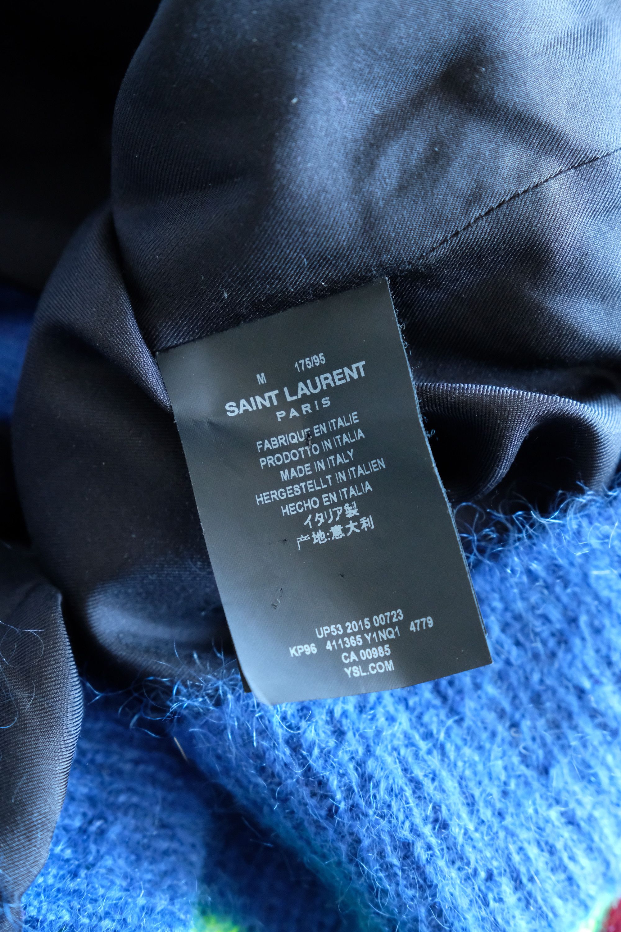 Hedi Slimane × Saint Laurent Paris Saint Laurent Knit Cardigan SS16 Surf Sound Dinosaur Mohair Size US M / EU 48-50 / 2 - 8 Thumbnail