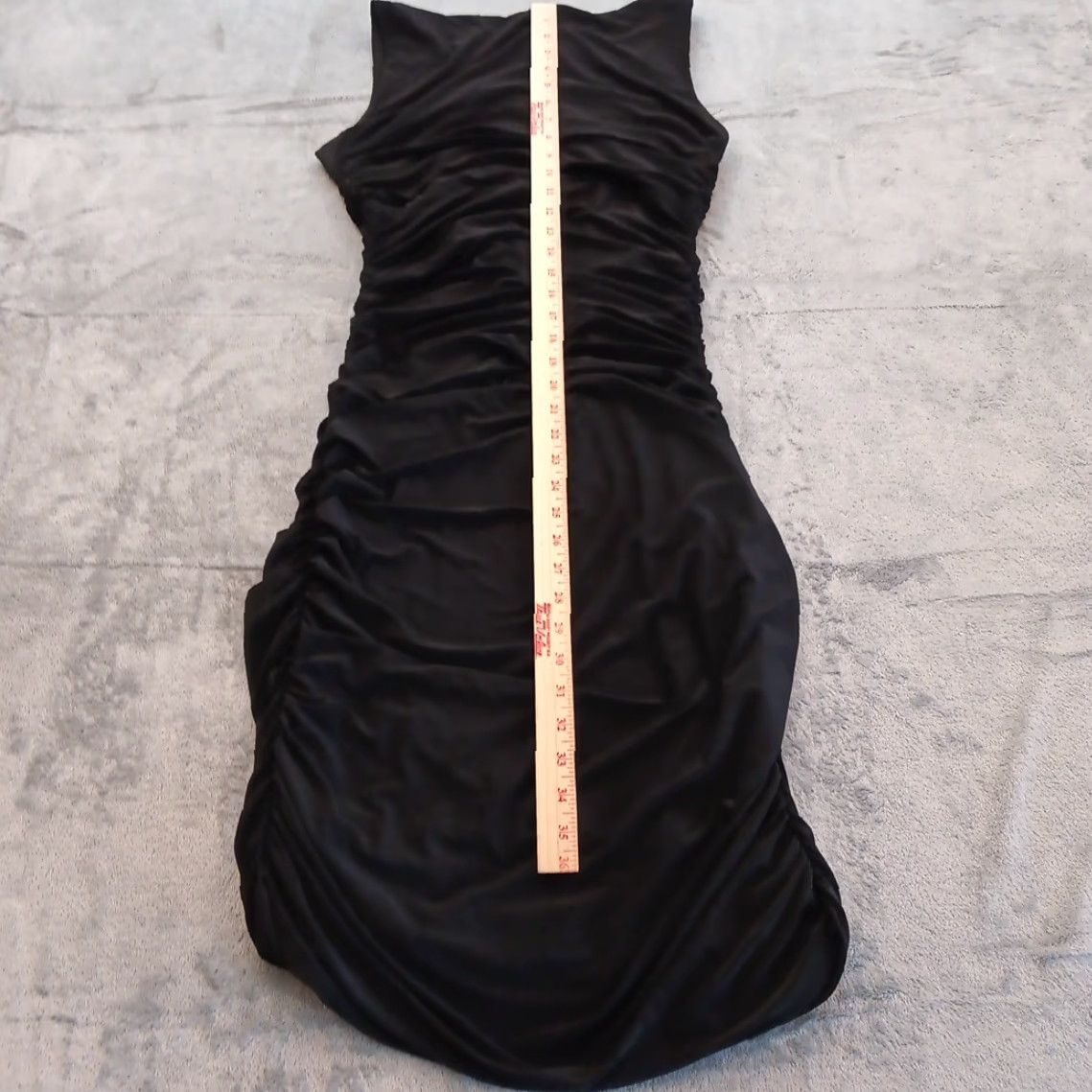 Ralph Lauren Lauren Ralph Lauren Dress Midi Black Sleeveless Ruched Bodycon Size 10 Pullover Lined Stretch Women Womens Size L / US 10 / IT 46 - 5 Thumbnail