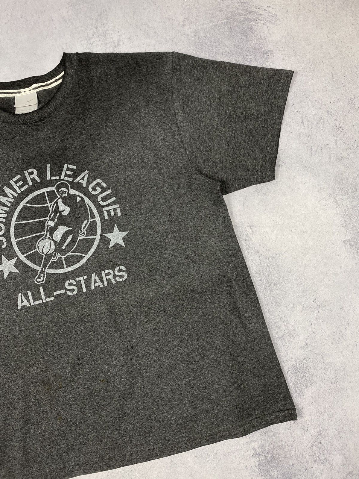 Vintage Vintage 90s Nike Basketball Summer League All Stars Tee y2k Size US M / EU 48-50 / 2 - 3 Thumbnail