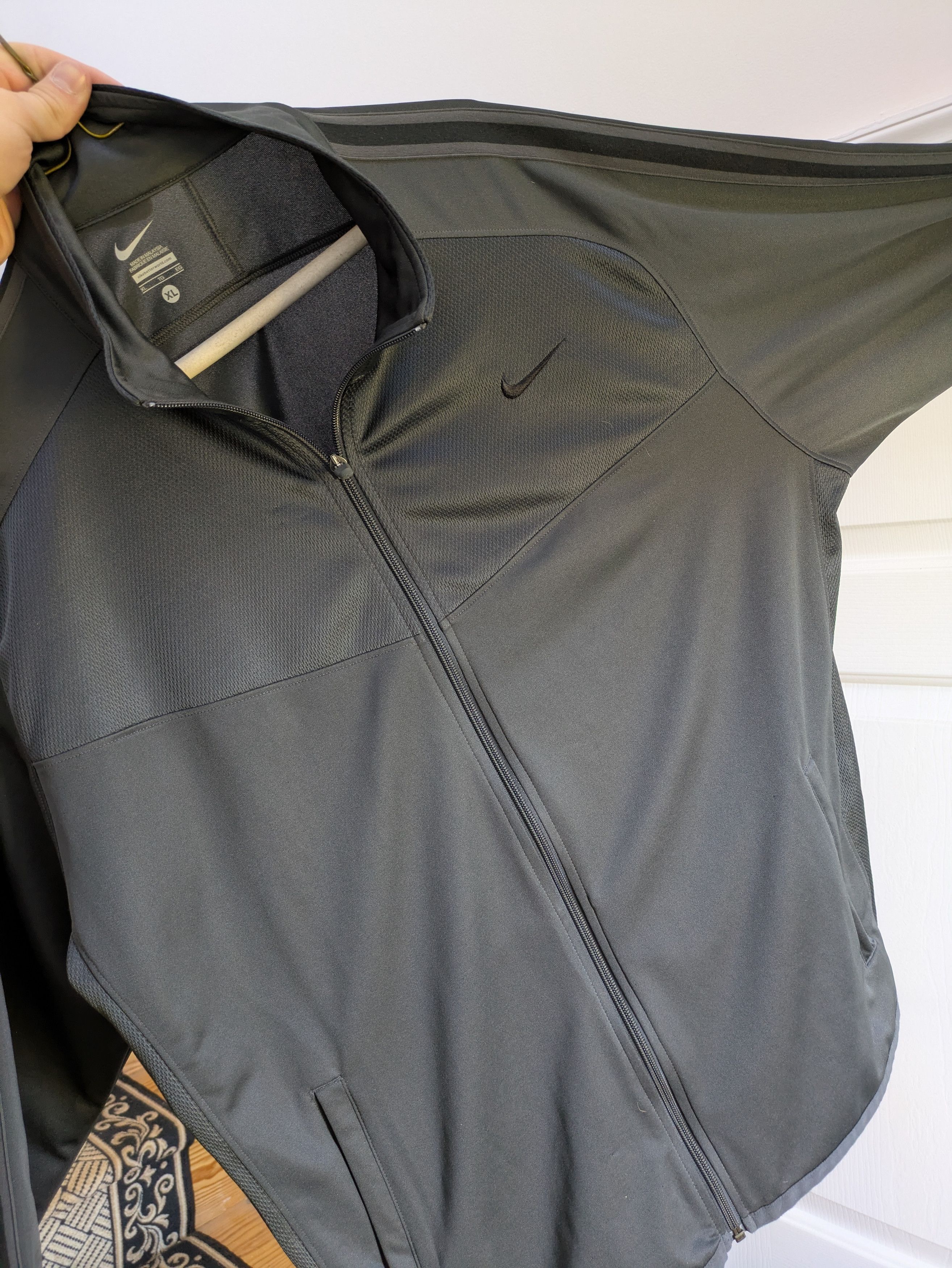 Nike × Vintage Gray & Black Nike Track Jacket Size US XL / EU 56 / 4 - 3 Thumbnail