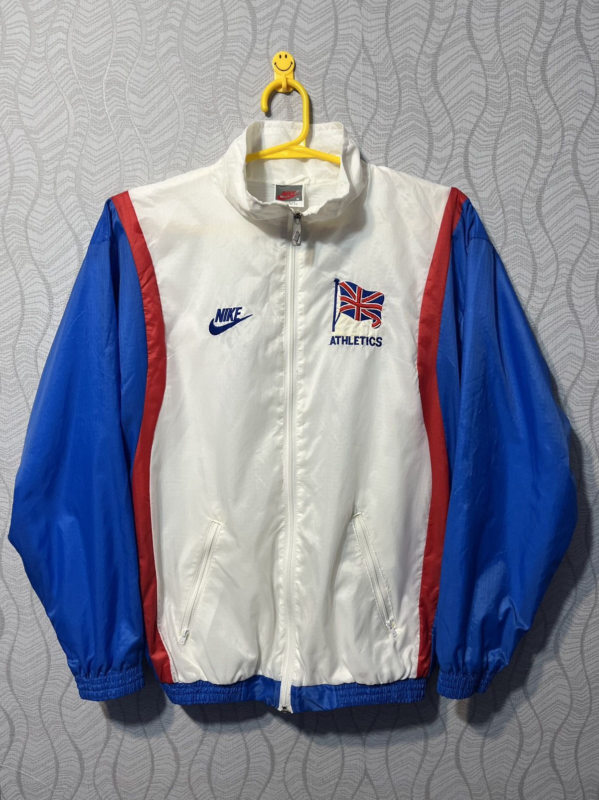 Nike × Vintage Vintage 80s Nike Athletics Track Jacket Team Great Britain Size US M / EU 48-50 / 2 - 1 Thumbnail