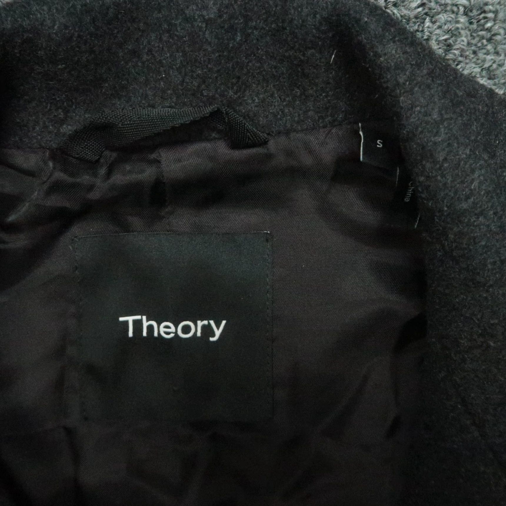 Theory Theory Jacket Mens Small Gray Belvin Melton Recycled Wool Cashmere Blend Coat Jacket Coat Size US S / EU 44-46 / 1 - 3 Thumbnail