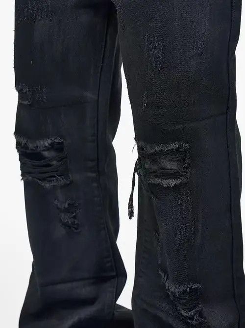 VIBE High street hip hop fake ripped coated baggy jeans Size US 32 / EU 48 - 8 Thumbnail