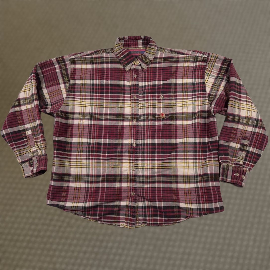 Wrangler Wrangler Shirt Mens XL Red Plaid Button-Up Long Sleeve Flannel Casual Size US XL / EU 56 / 4 - 1 Thumbnail