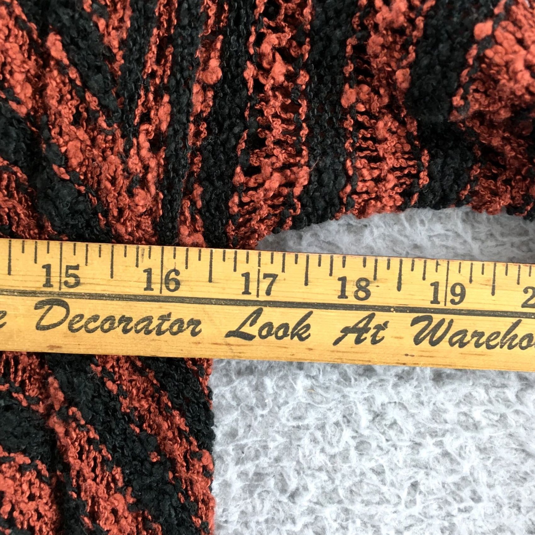 Vintage Daytrip Fringe Cardigan Sweater Womens XS Brown Black Striped Open Front Knitted Size XS / US 0-2 / IT 36-38 - 4 Thumbnail