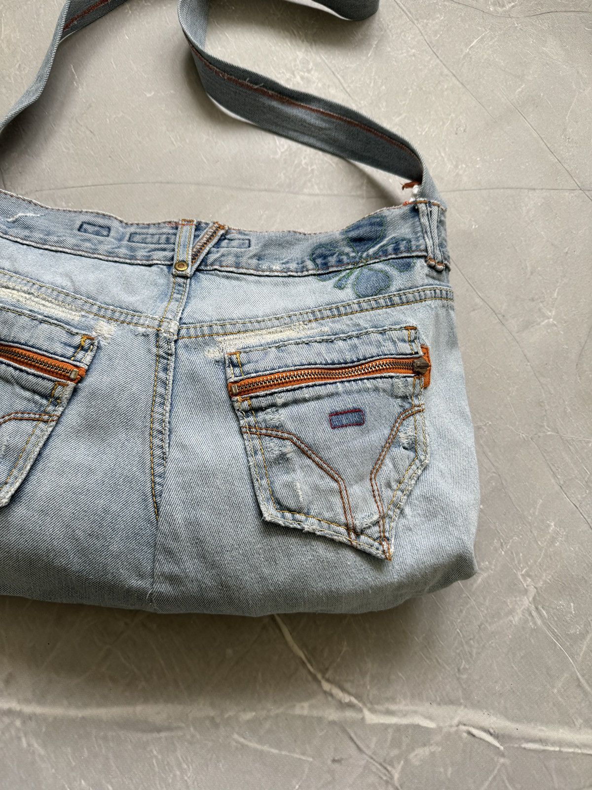 Miss Sixty Vintage y2k Miss Sixty Denim Shoulder Bag Upcycple Rework Size ONE SIZE - 5 Thumbnail