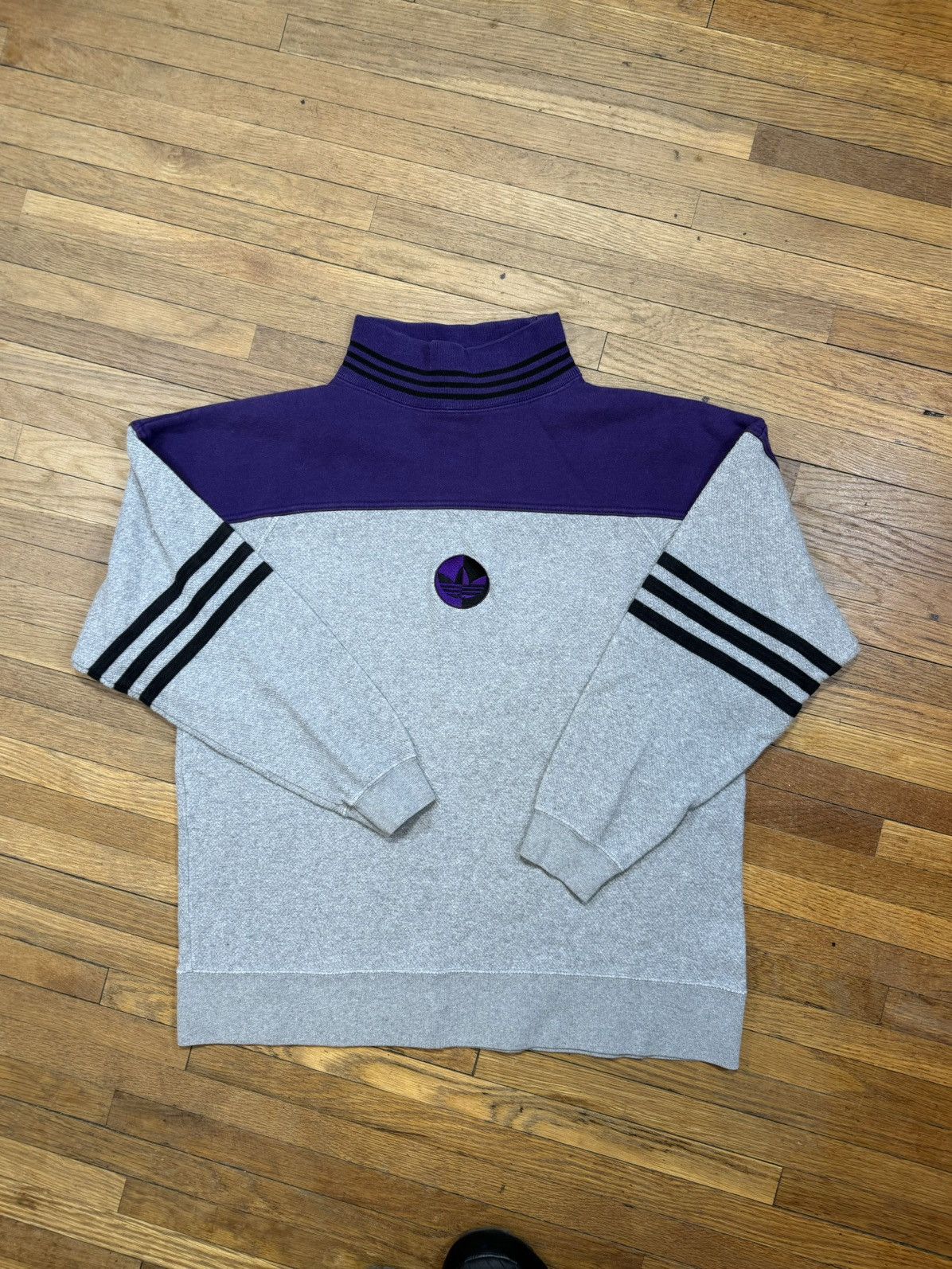 Adidas × Vintage Vintage Adidas Two Tone Sweatshirt Size US M / EU 48-50 / 2 - 1 Thumbnail