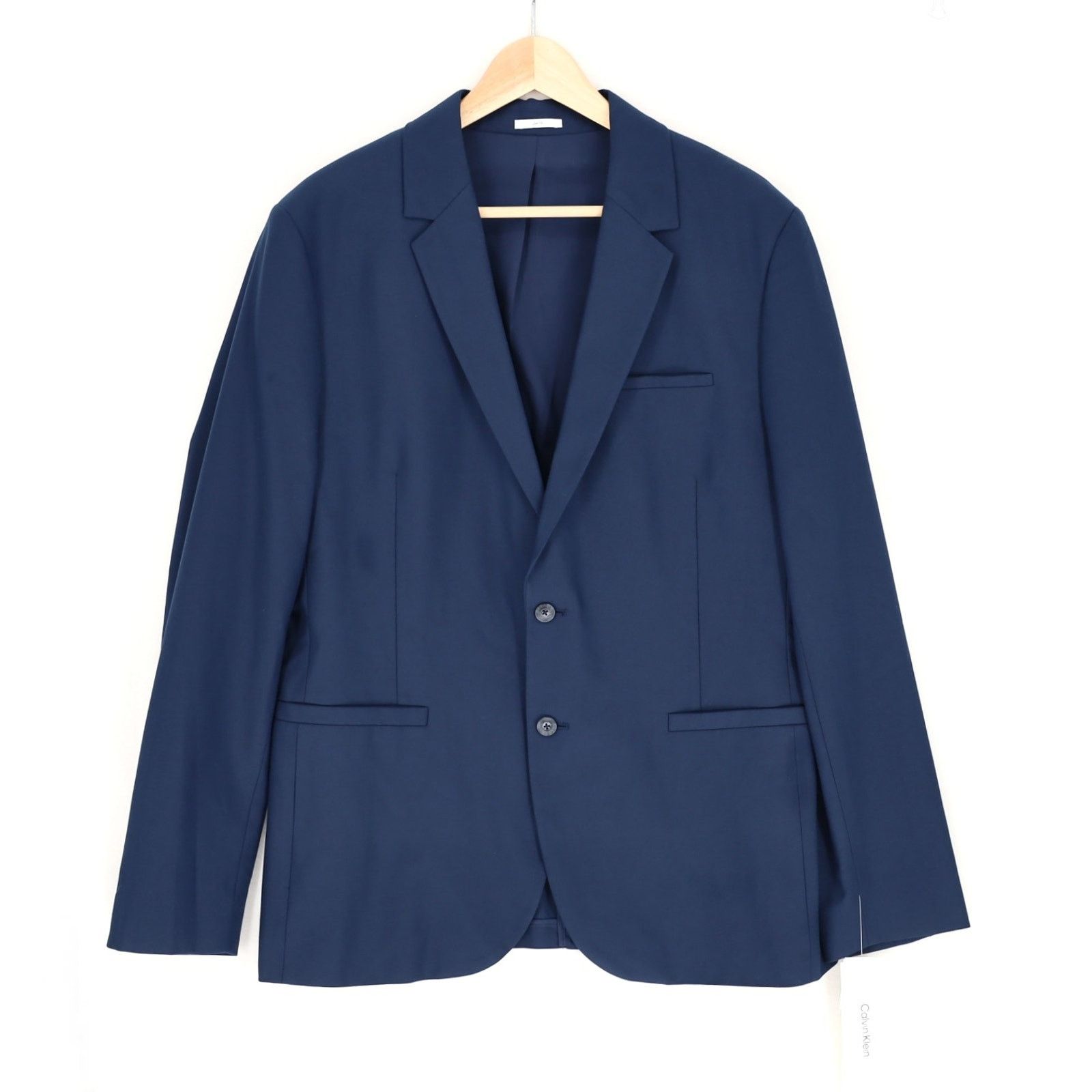 Calvin Klein Calvin Klein Men's Dark Sapphire Slim-Fit Suit Jacket Size M Size 40R - 4 Thumbnail