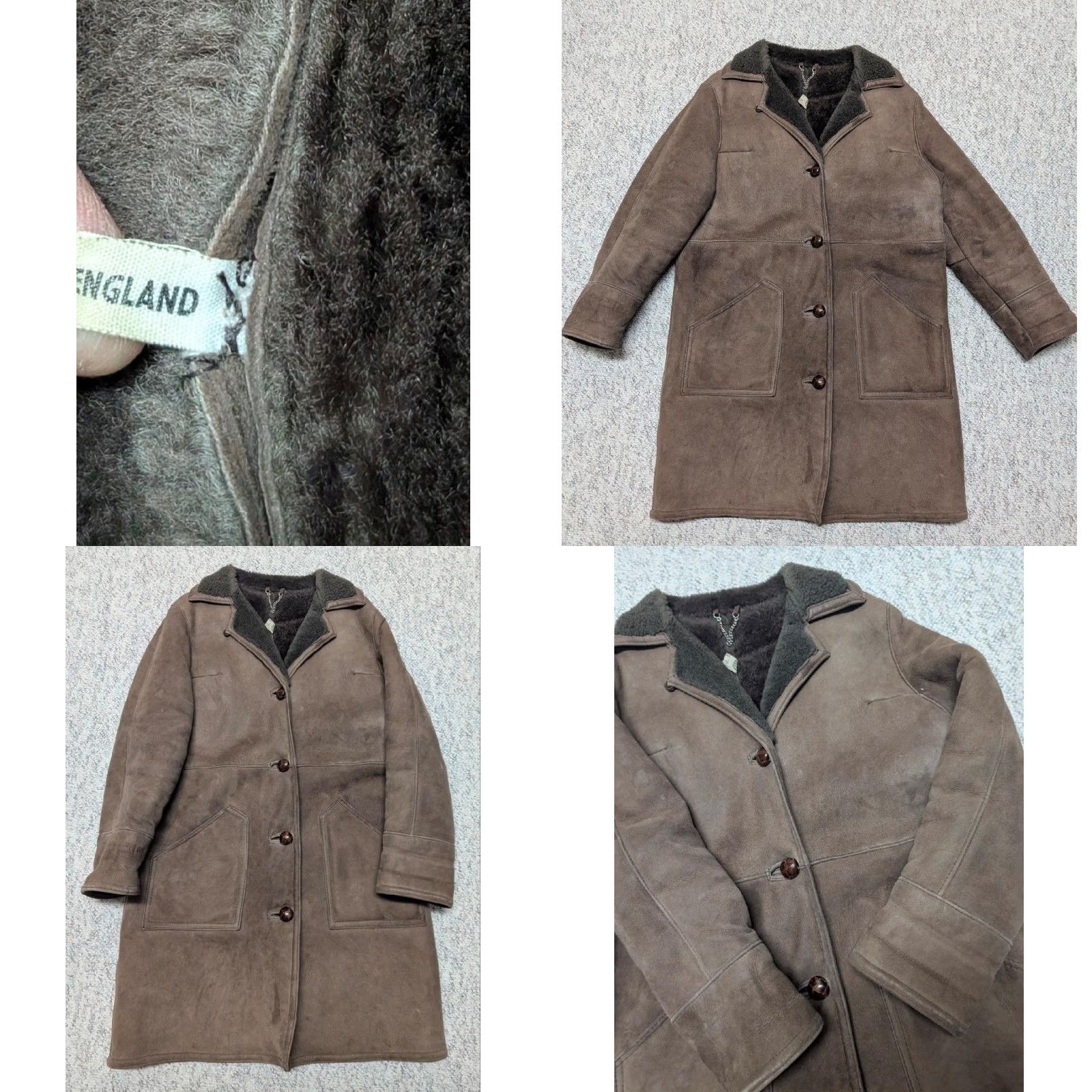 Vintage VINTAGE Filenes Shearling Leather Brown Overcoat Coat Womens L Size L / US 10 / IT 46 - 8 Thumbnail