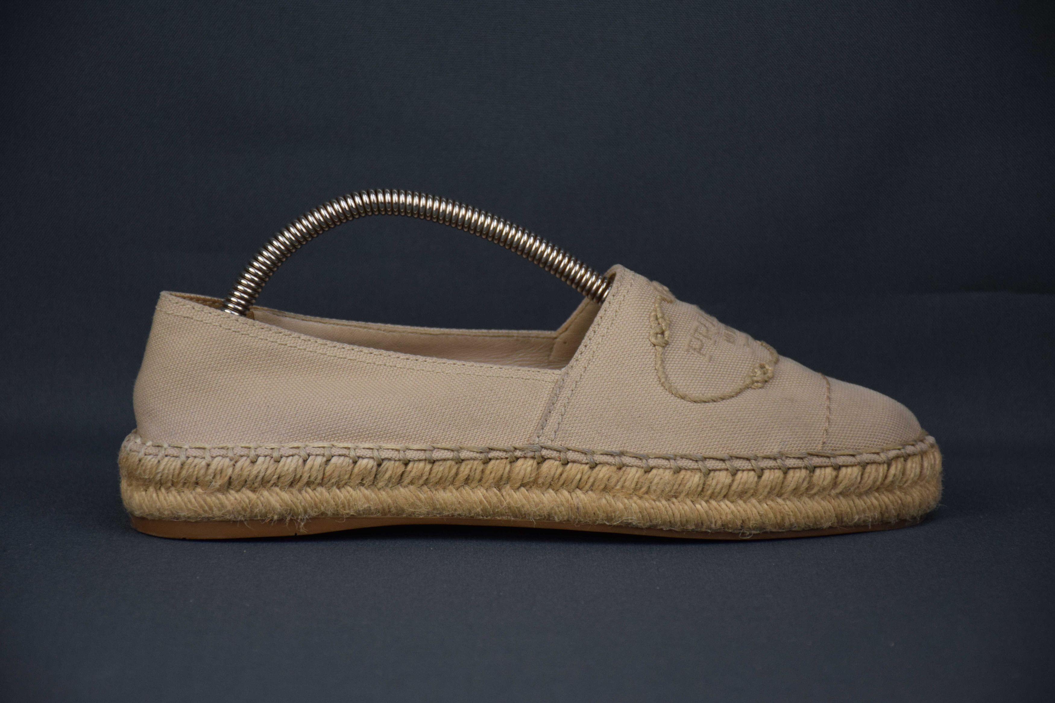 Prada PRADA Beige Espadrille Canvas Flats US 6.5 UK 4.5 EU 37.5 Size US 6.5 / IT 36.5 - 2 Thumbnail