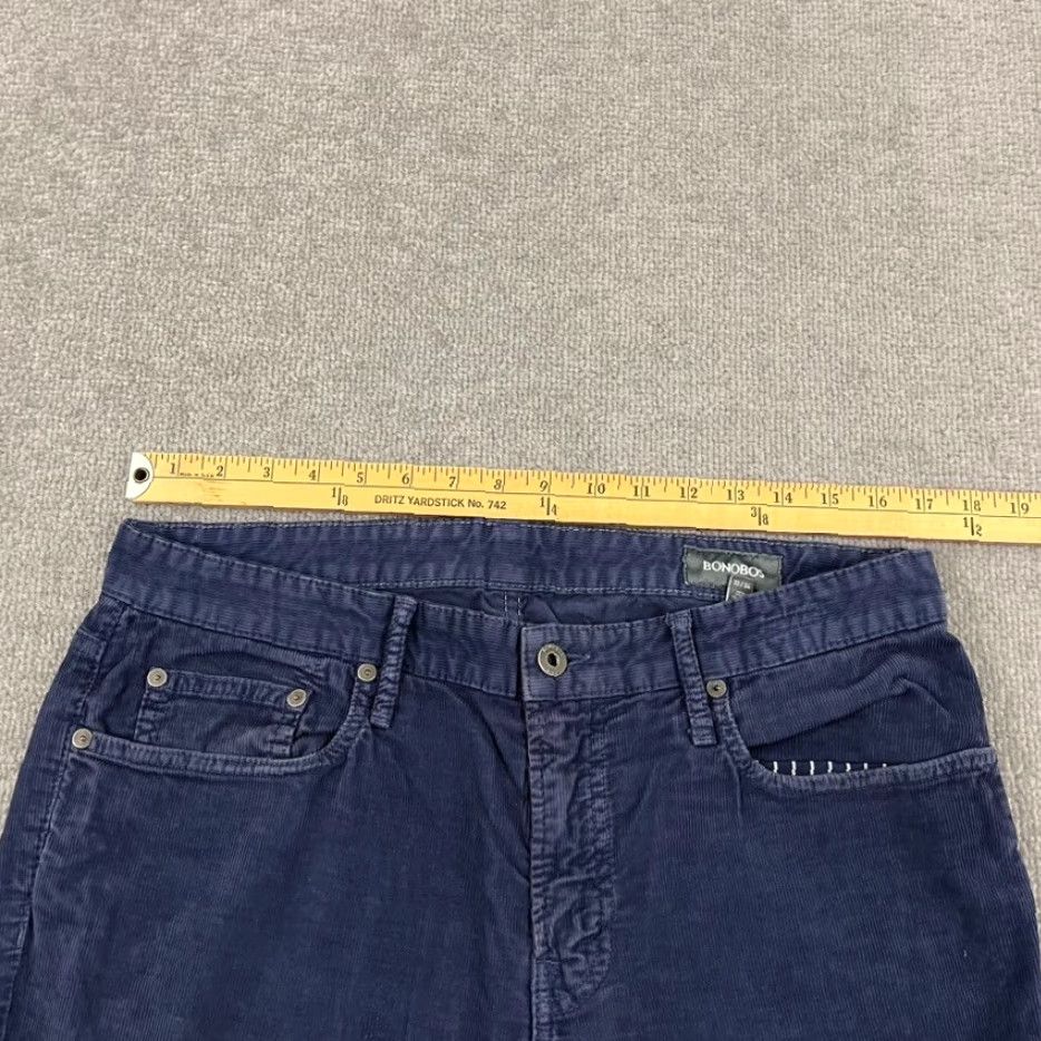 Bonobos VINTAGE Bonobos Men's Chino Pants 34 x 33 Blue French Corduroy Straight Leg Casual Office Travel Size US 34 / EU 50 - 4 Thumbnail