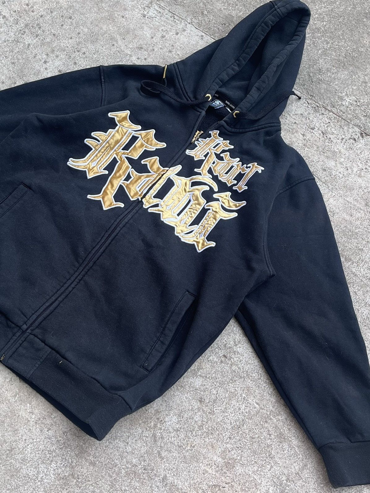 Designer × Karl Kani × Vintage Karl Kani Zip-Up Rap Hoodie Ed Hardy Style Size US XL / EU 56 / 4 - 3 Thumbnail