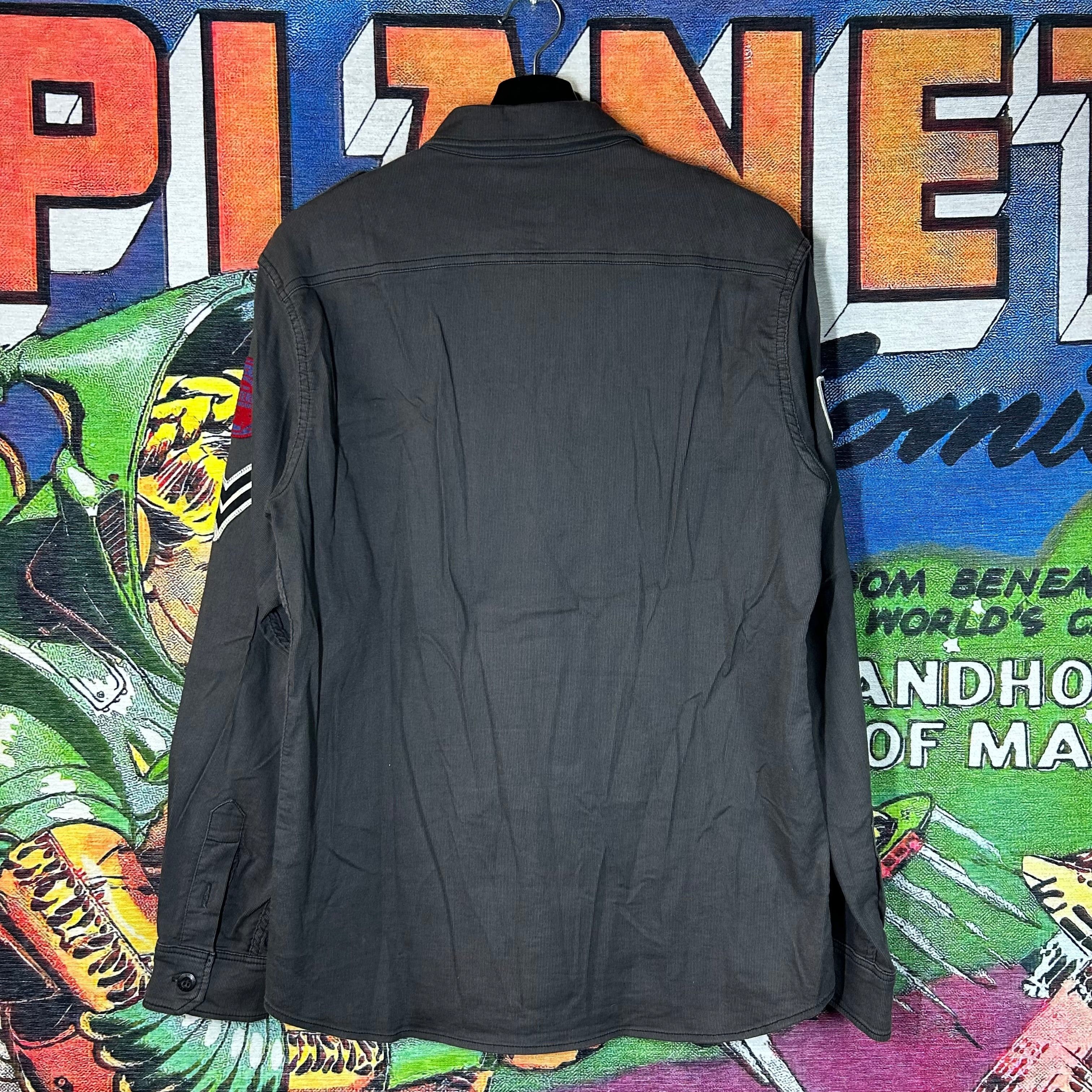Hysteric Glamour × Vintage Vintage 90s Hysteric Glamour Military Patch Button Up Shirt Size US L / EU 52-54 / 3 - 2 Thumbnail