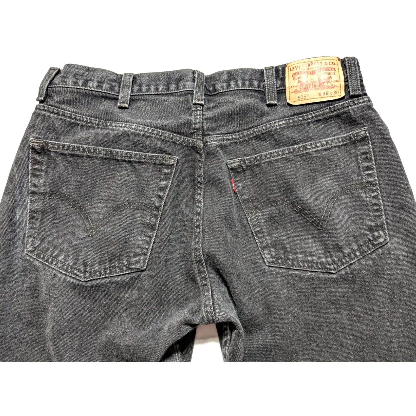 Levi's VTG Levi's 505 Regular Jeans Men 38x30 Black Denim Jeans Regular Fit Slim Straight 90s Fans Mens Size US 38 / EU 54 - 2 Thumbnail
