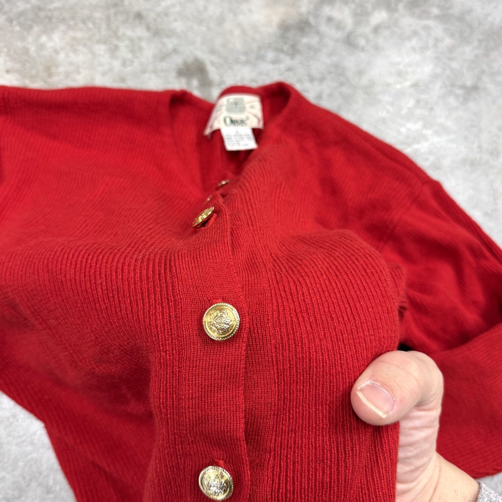 Orvis Orvis Cardigan Womens Small Red Wool Crewneck Knit Button Size S / US 4 / IT 40 - 4 Thumbnail