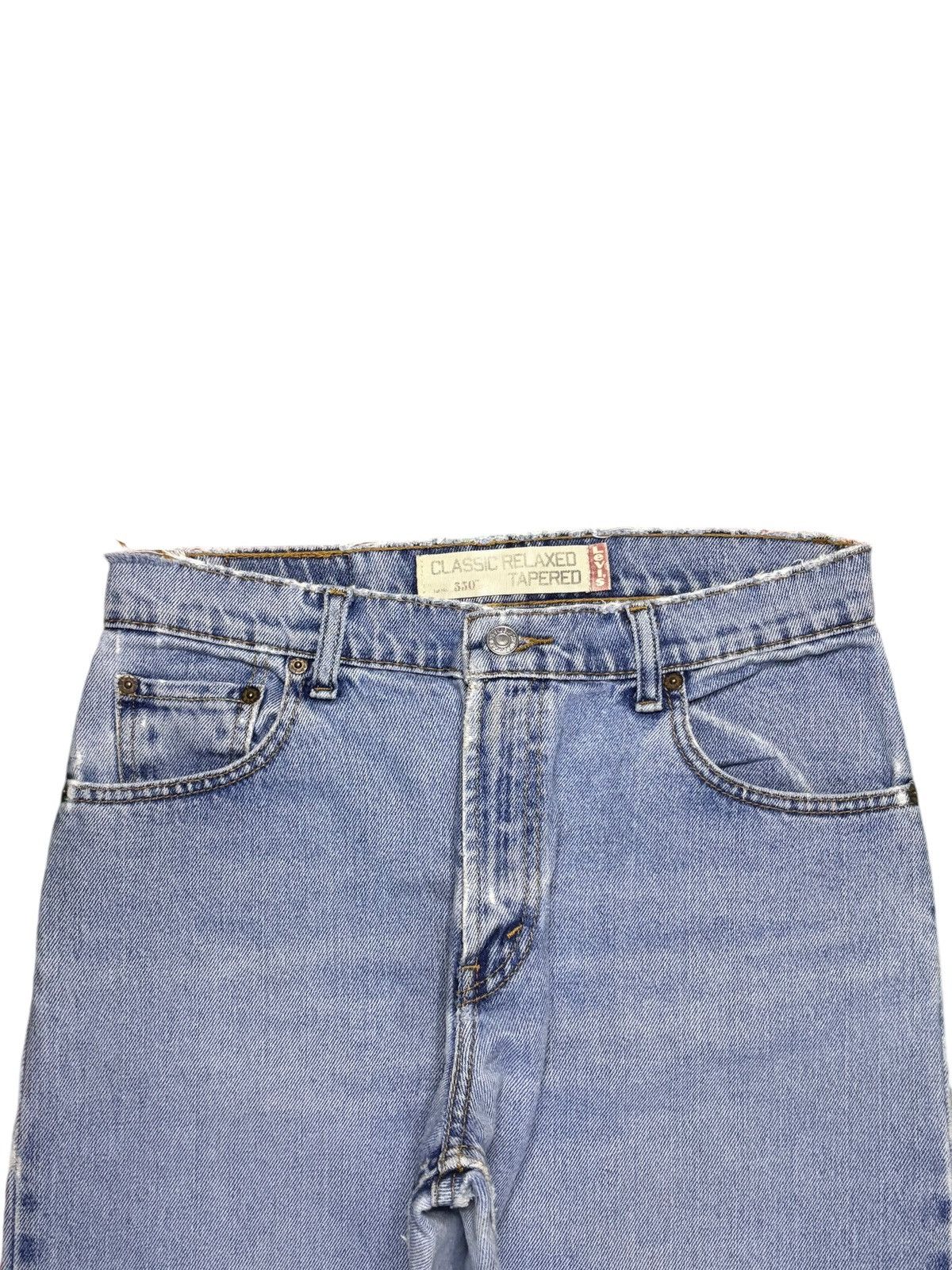 Levi's Vintage 90s Levis 550 Relaxed Fit Blue Wash Distressed Jeans Size US 30 / EU 46 - 4 Thumbnail
