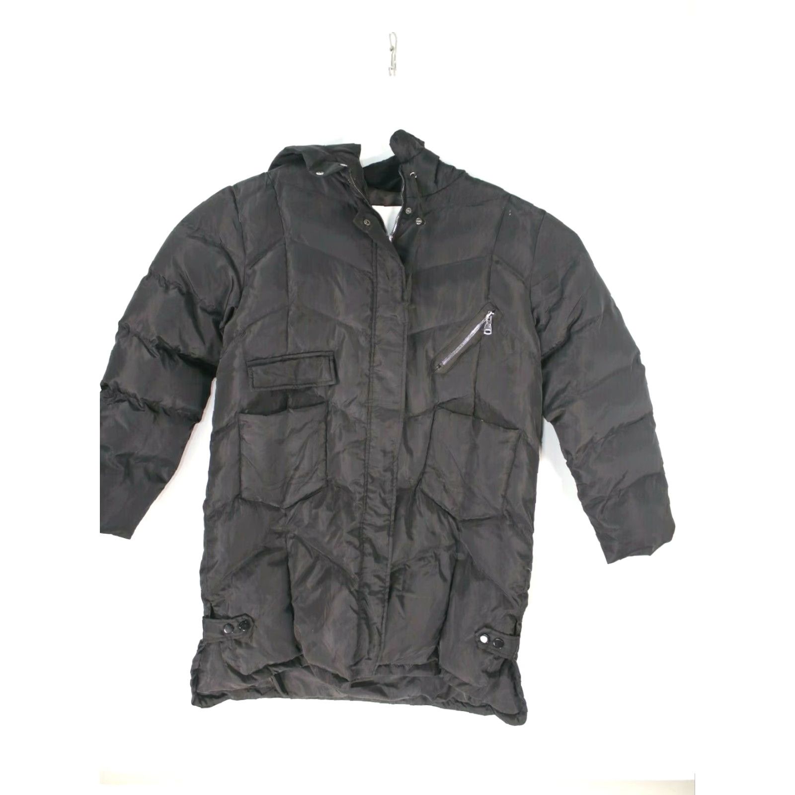 Vintage EGGKA What an Absolute Beauty Women's Jacket Puffer Hooded Black 3XL Size XXL / US 16-18 / IT 52-54 - 2 Thumbnail