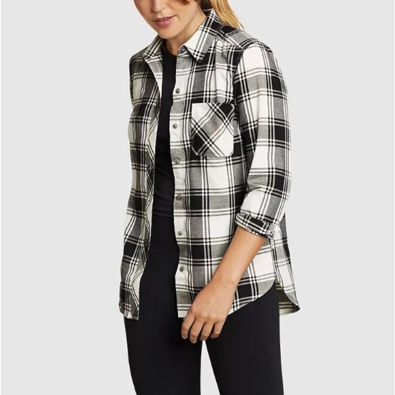 Eddie Bauer Eddie Bauer Classic Fit Twin Falls Gold Blue Plaid Button Up Size S / US 4 / IT 40 - 7 Thumbnail