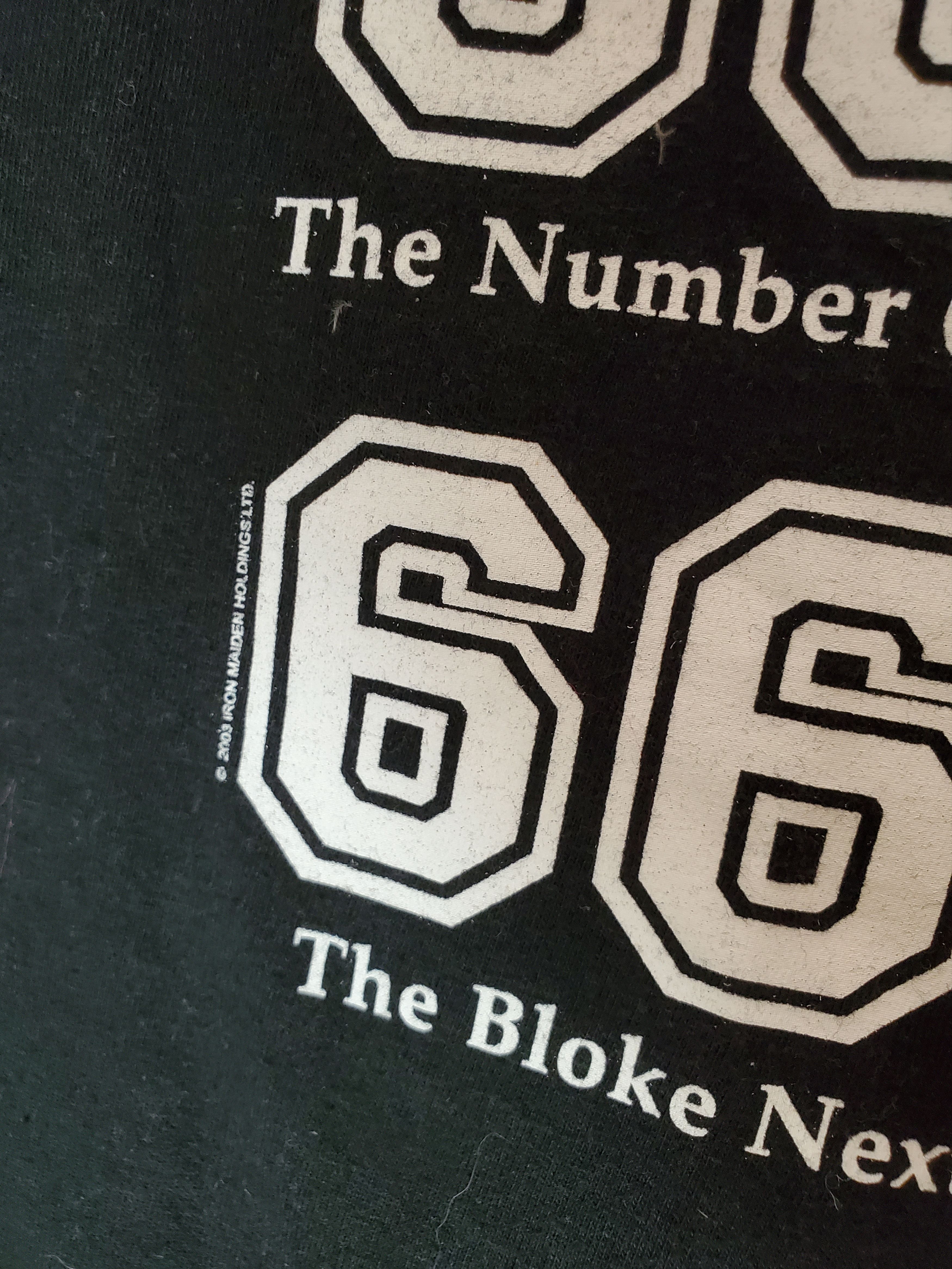 Band Tees × Iron Maiden × Vintage Iron Maiden 666 Number of the Beast the bloke next door Xl Size US XL / EU 56 / 4 - 4 Thumbnail