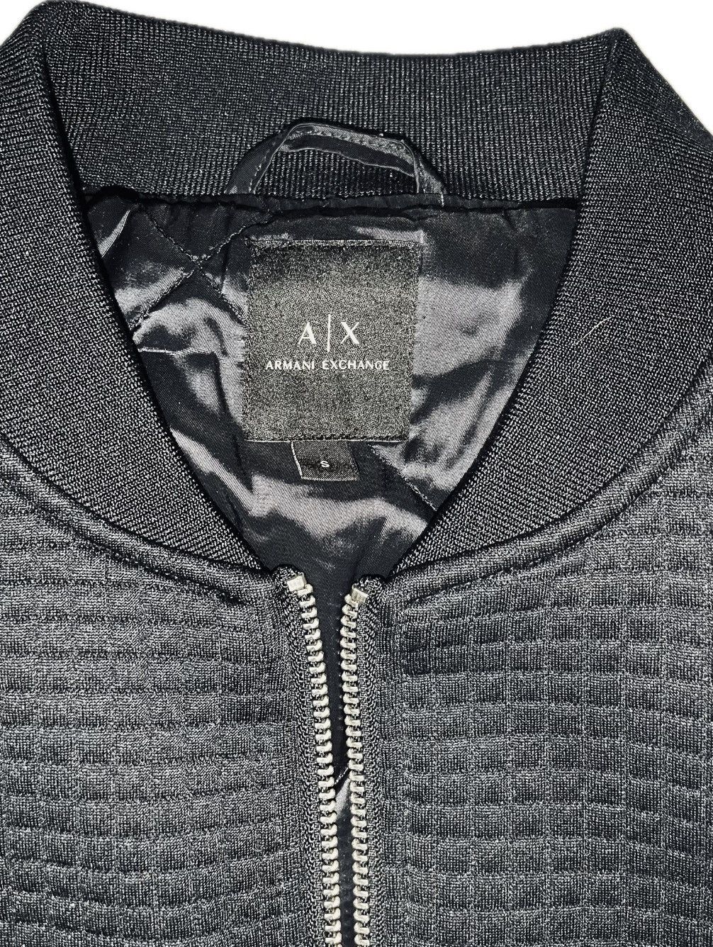 Armani Exchange BOMBER JACKET WITH ZIP IN STRETCH FABRIC Size US S / EU 44-46 / 1 - 2 Thumbnail